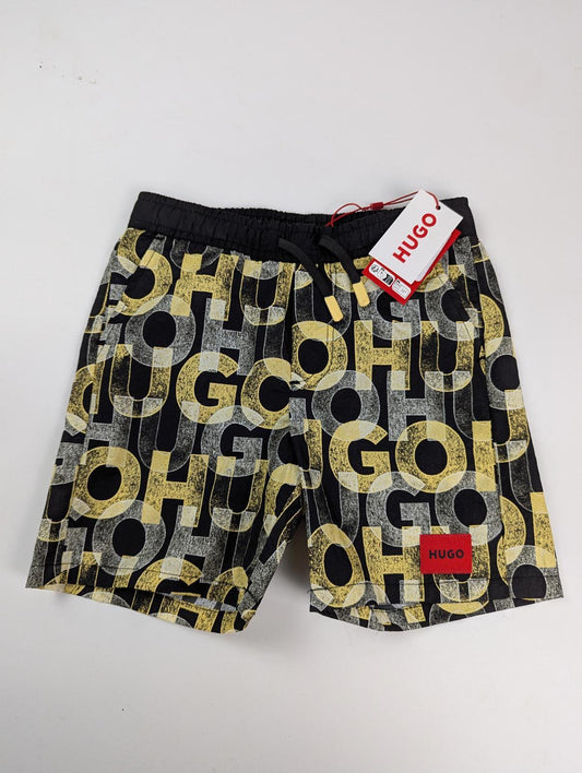 Hugo boys swim shorts - Yellow / Balck
