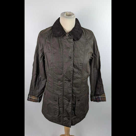 BARBOUR Womens Beadnell® Wax Jacket - Rustic (Dark Brown)