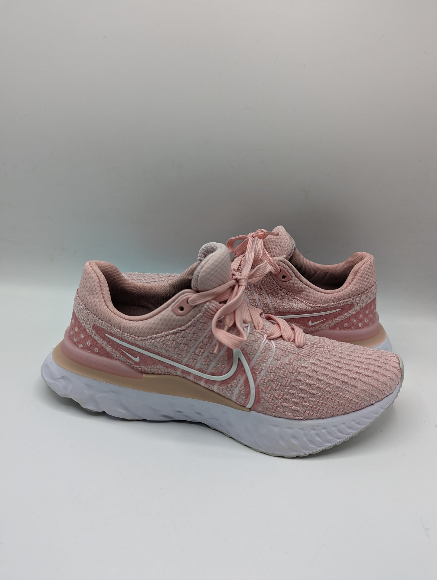 Nike React Infinity Run Flyknit 3 Trainers/Shoe - Womens - Pink Glaze