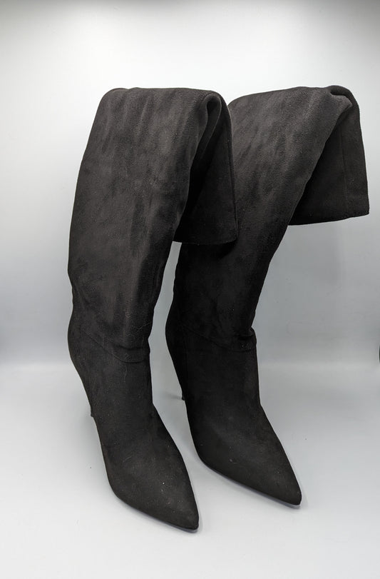 STEVE MADDEN Darian Knee - Over the Knee Heeled - Black