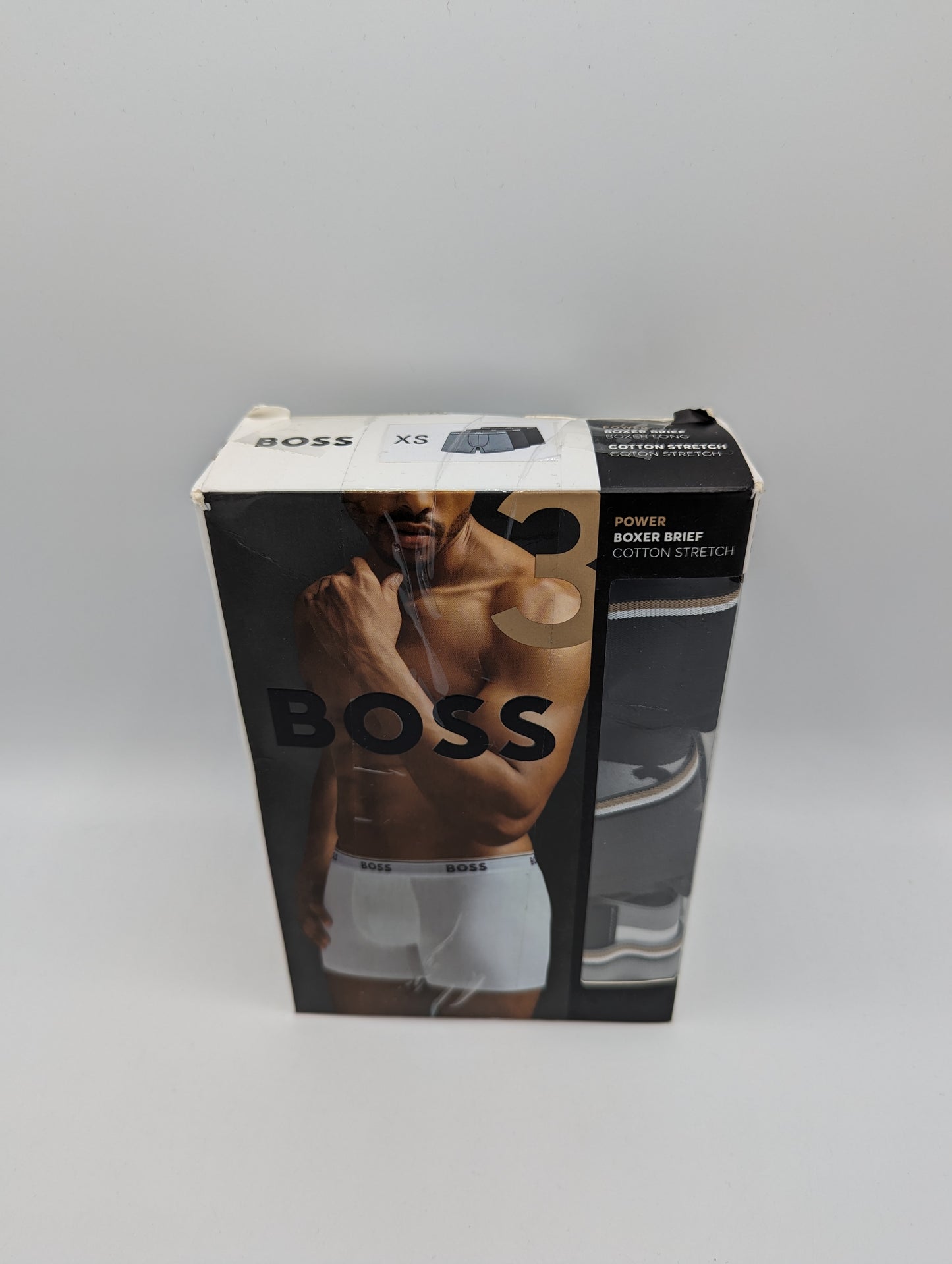 BOSS 3 Pack Boxer Long Shorts - Black/White/Grey