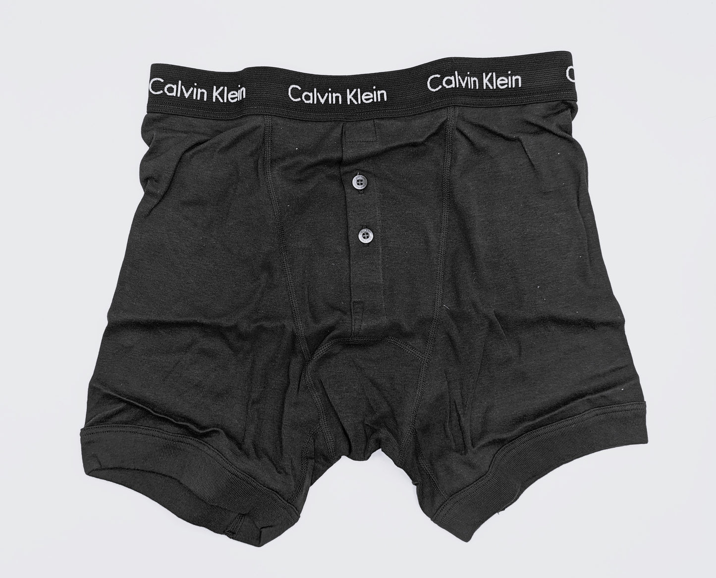 CALVIN KLEIN X1 Button Fly Boxer Briefs - Black