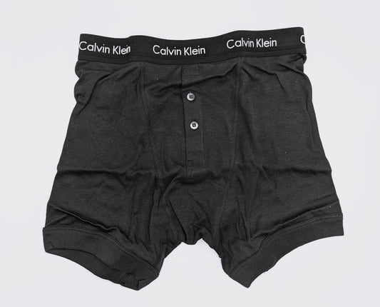 CALVIN KLEIN X1 Button Fly Boxer Briefs - Black