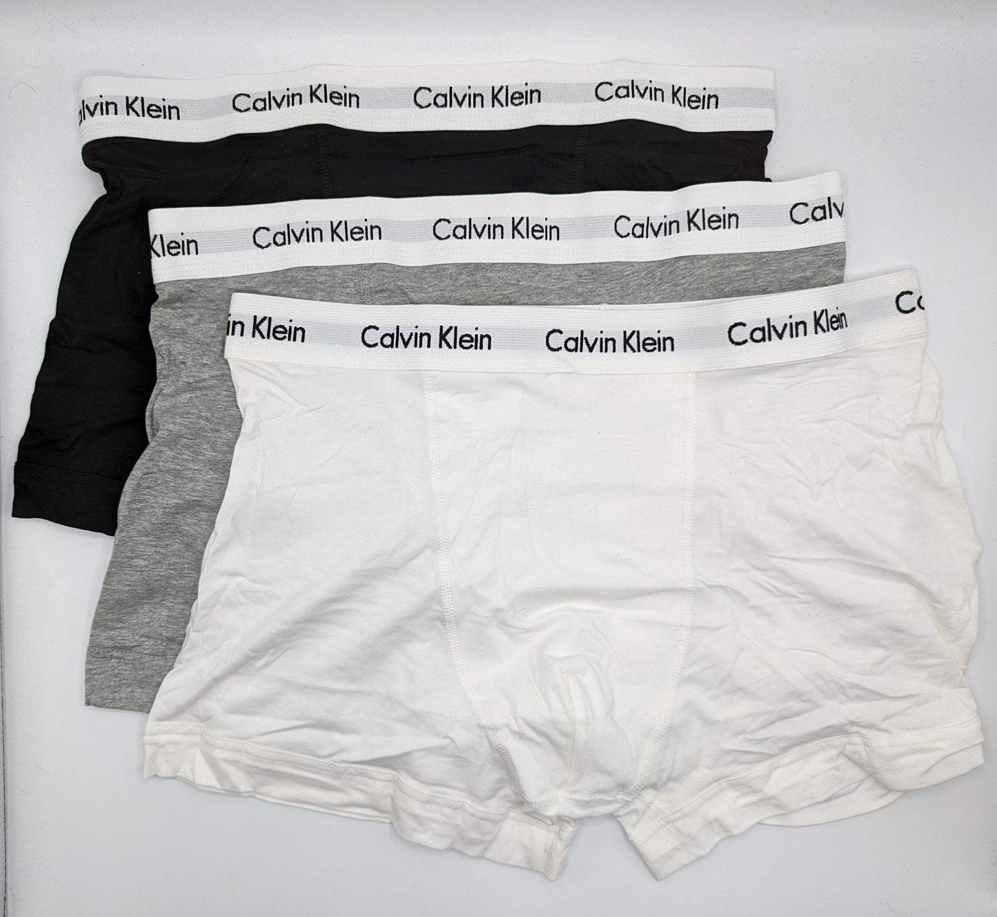 Calvin Klein Cotton Stretch Boxer Shorts - Black / Grey - White