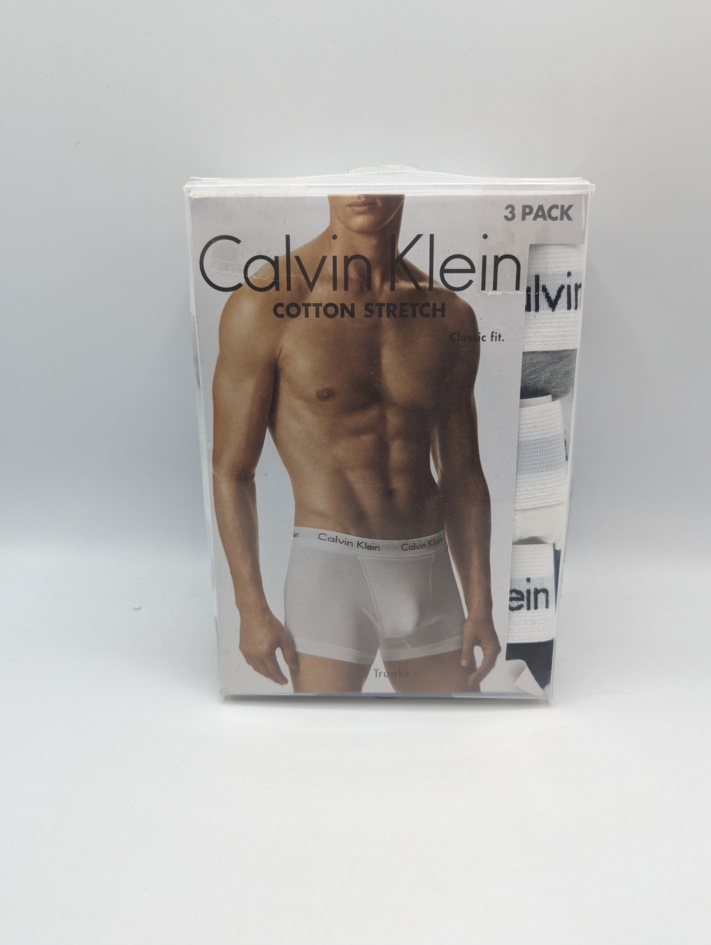 Calvin Klein Cotton Stretch Boxer Shorts - Black / Grey - White