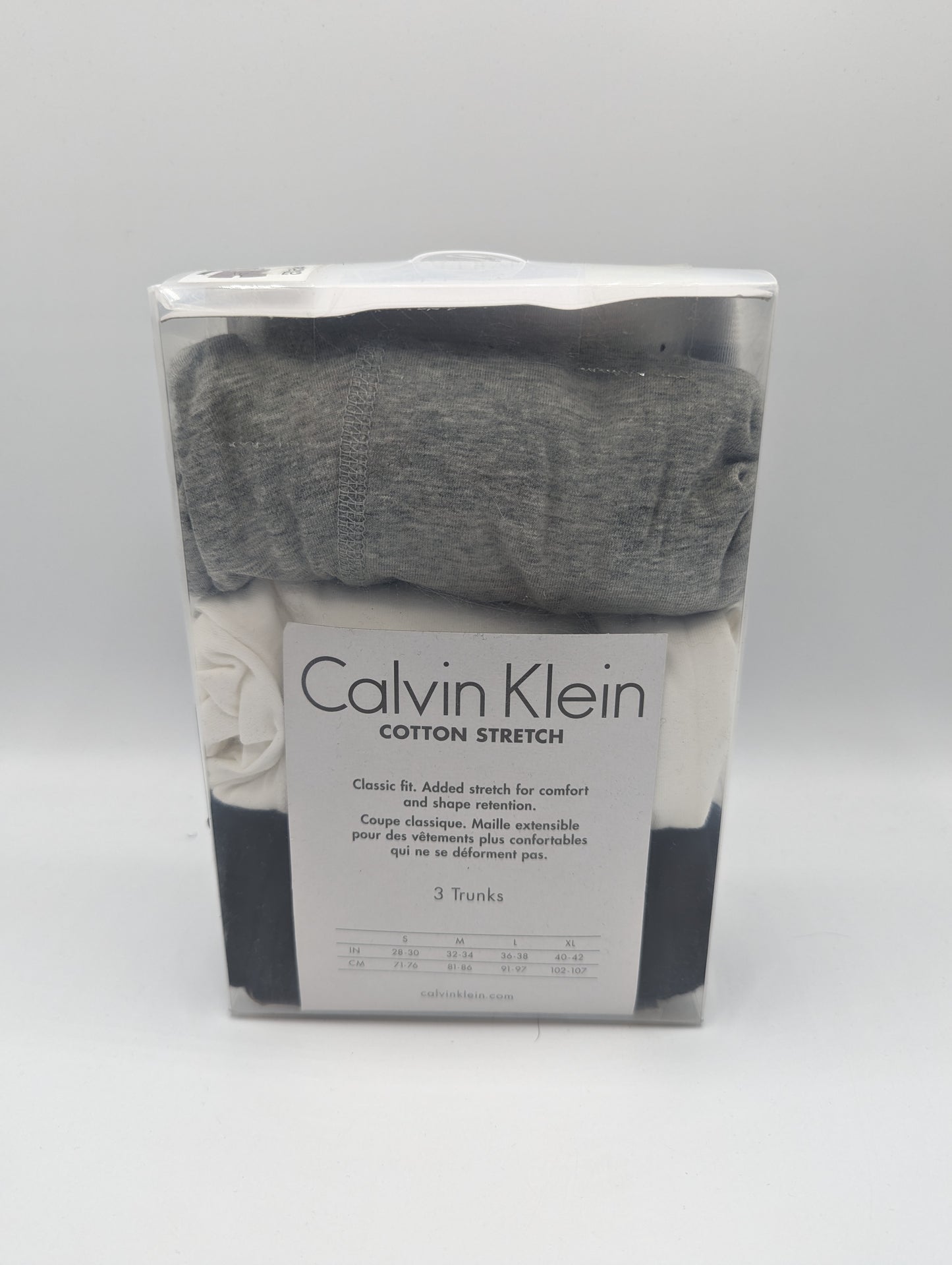Calvin Klein Cotton Stretch Boxer Shorts - Black / Grey - White
