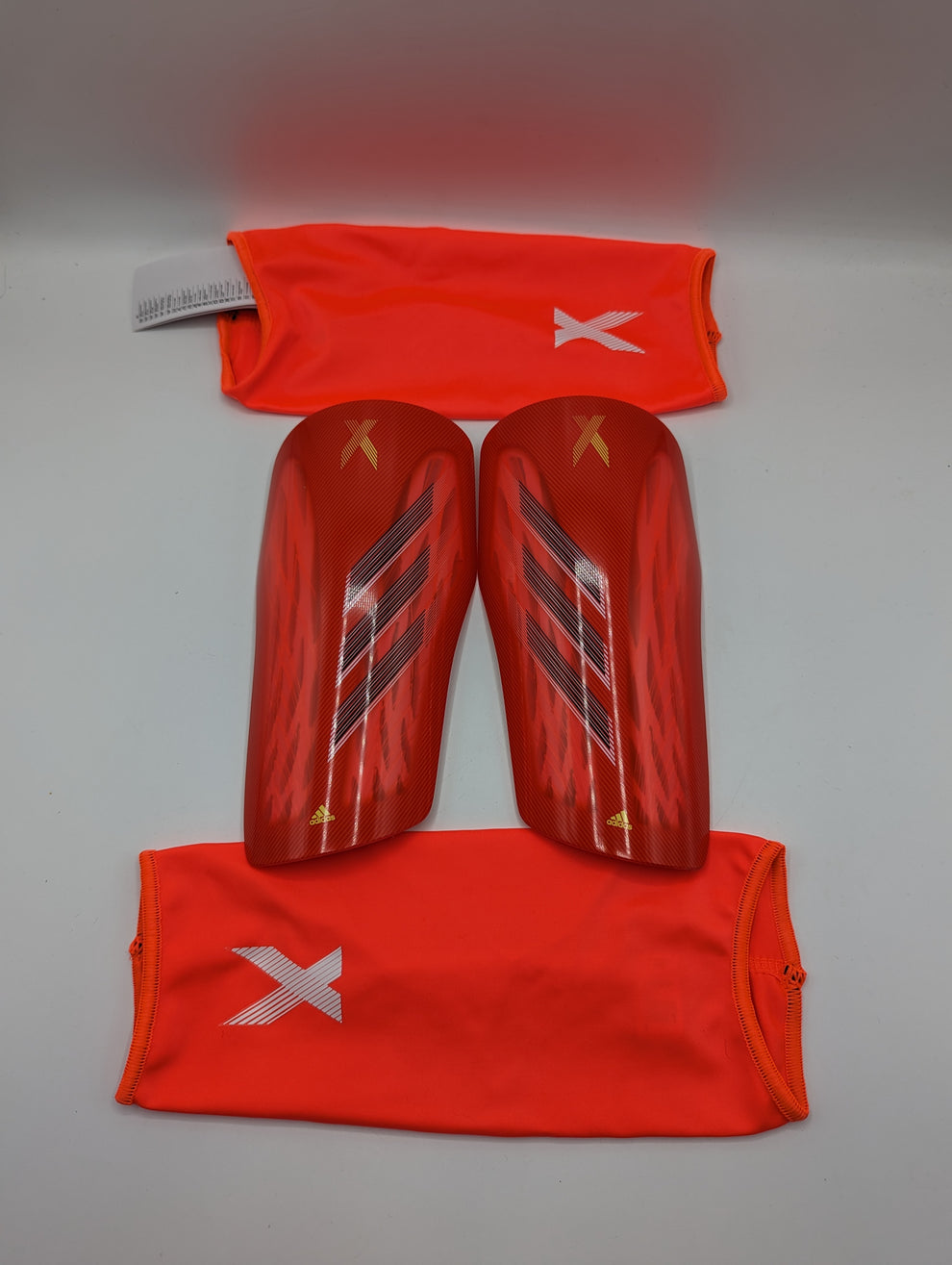 Adidas X SG League Shin Pads Adults Red/Orange Dandii