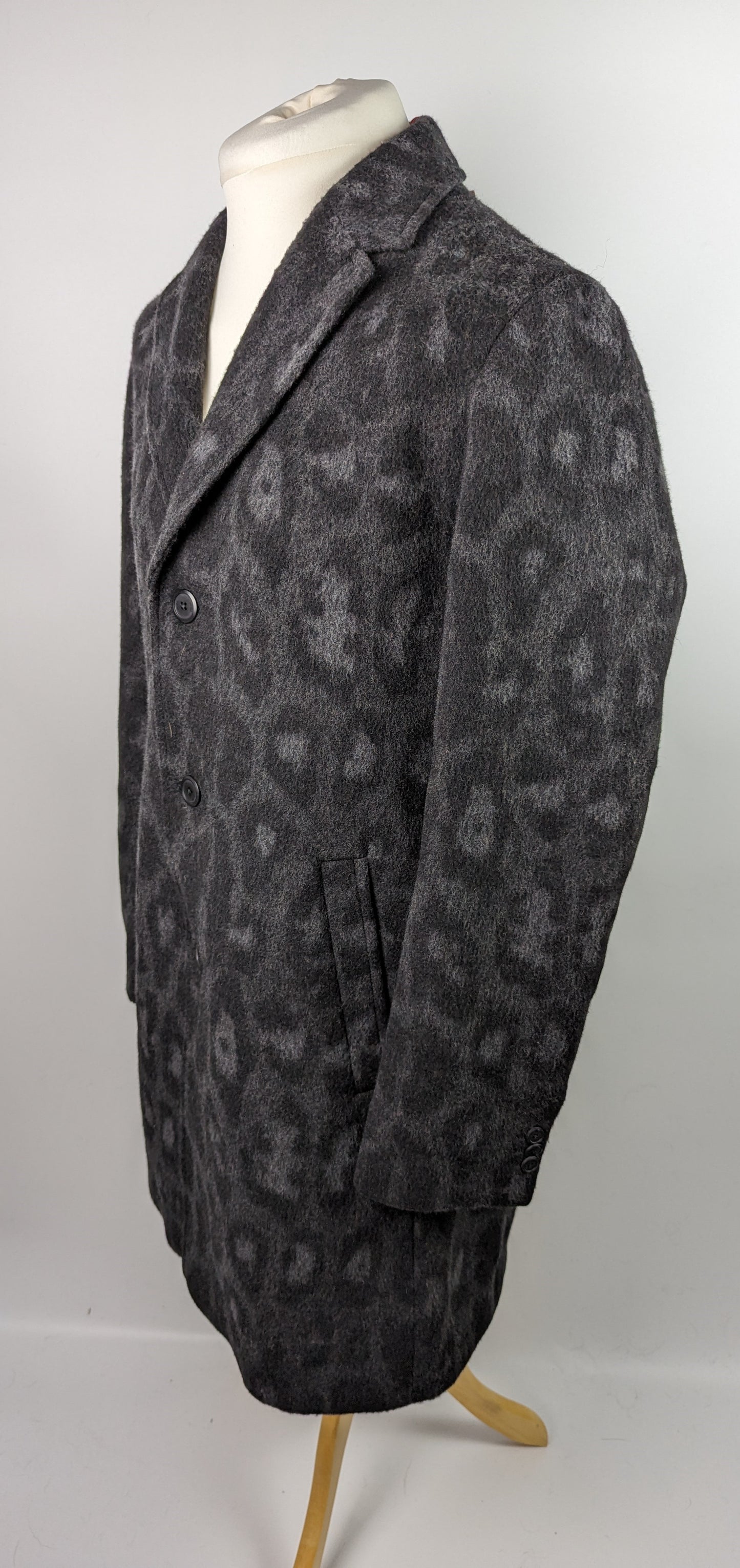 HUGO Mens Malte Overcoat - Black