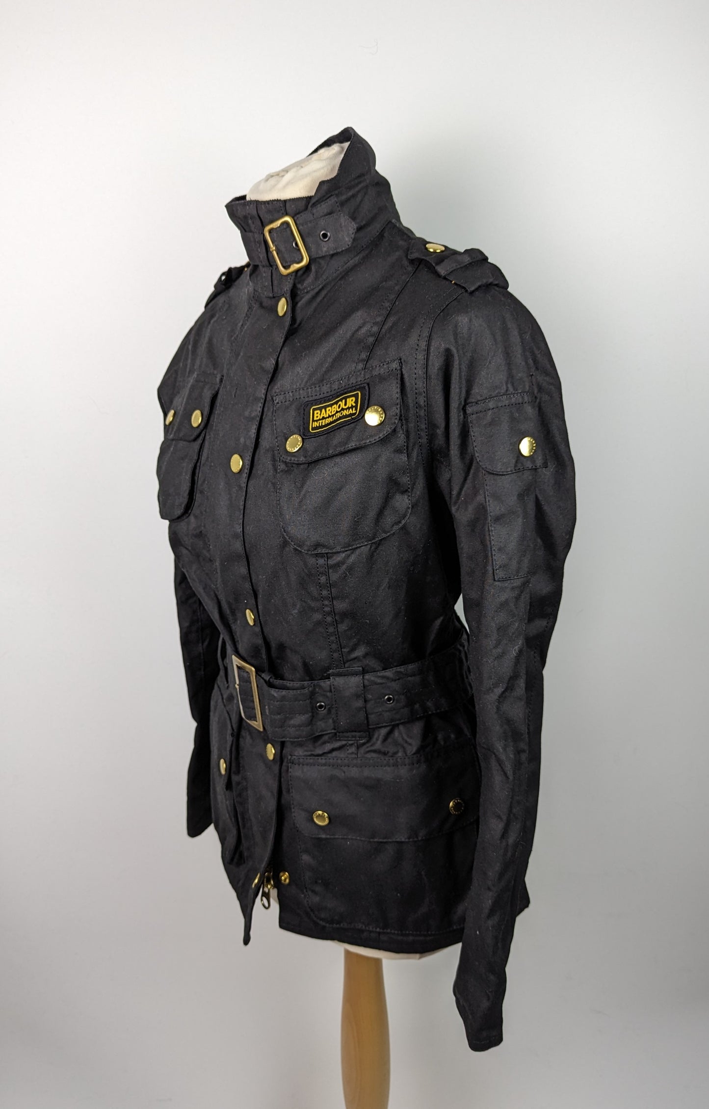 BARBOUR INTERNATIONAL Womens Waxed Jacket - Black