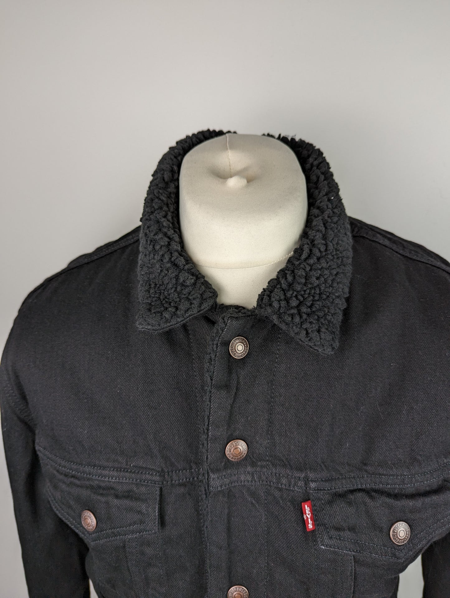 LEVIS Mens Type 3 Sherpa Jacket - Black
