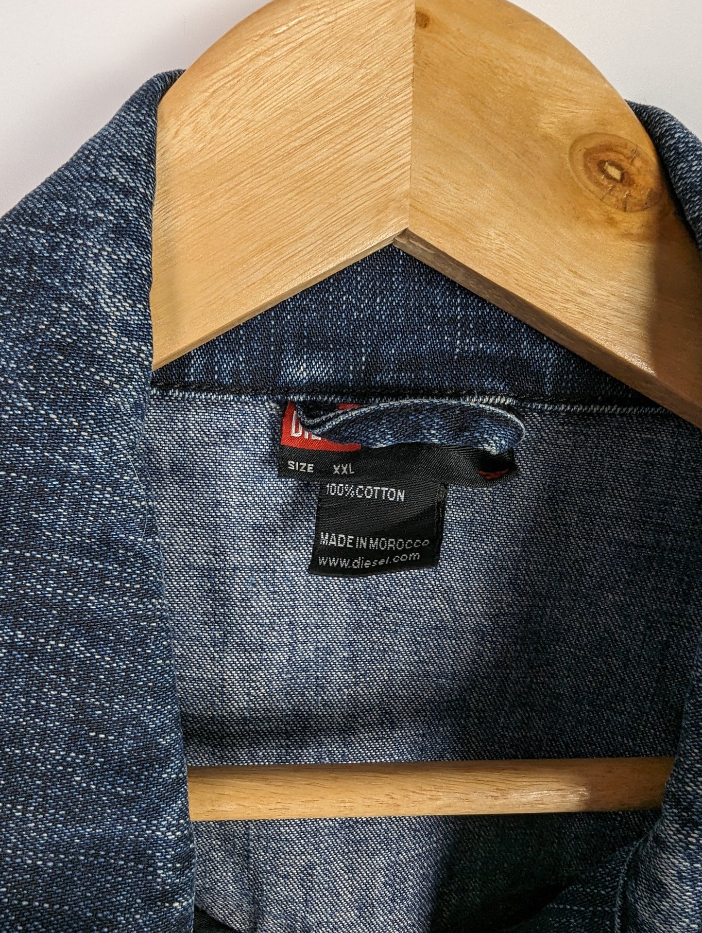 DIESEL mens doube Denim Biker Jacket - Blue