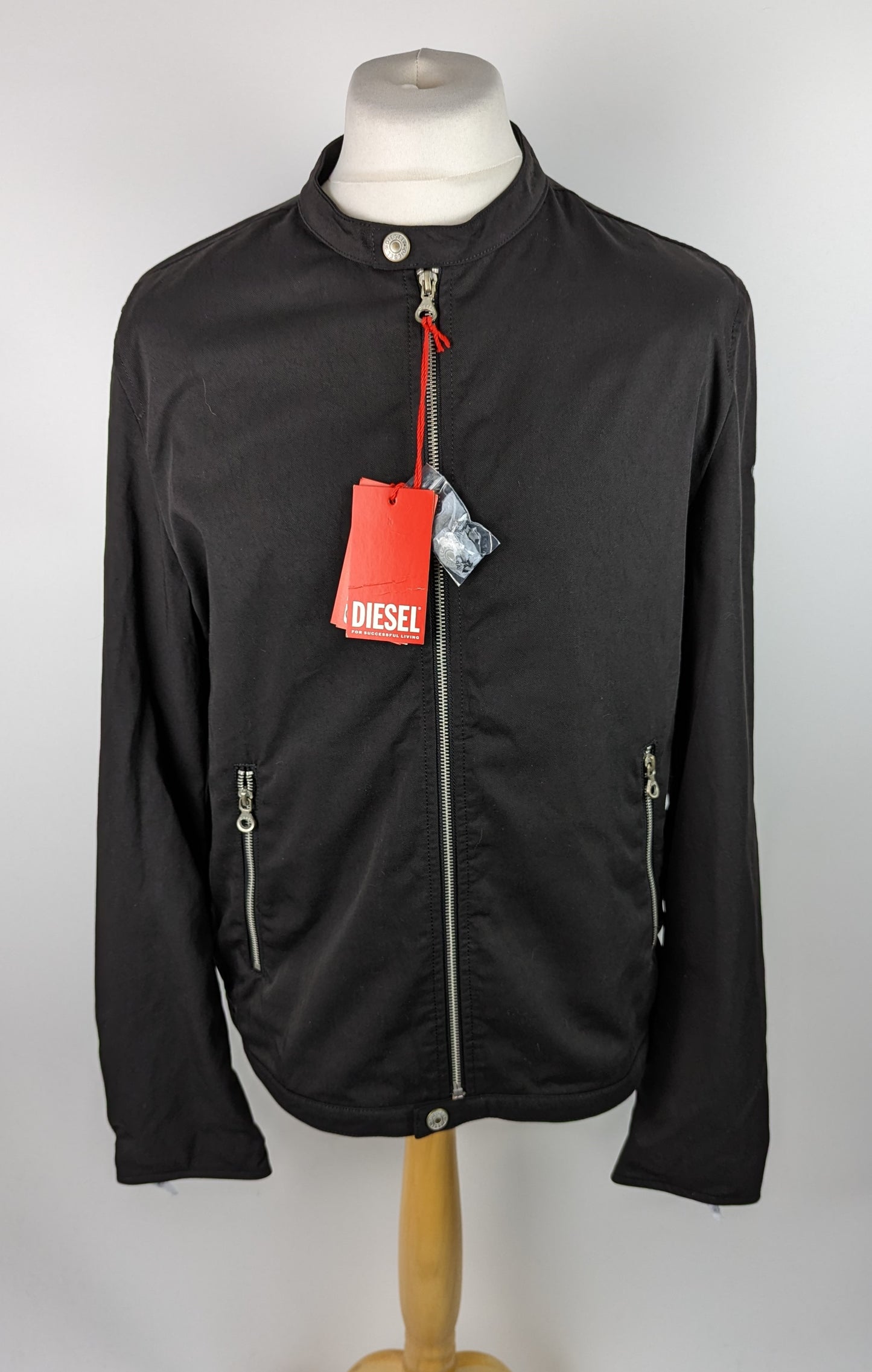 DIESEL Mens Glory Biker Jacket - Black