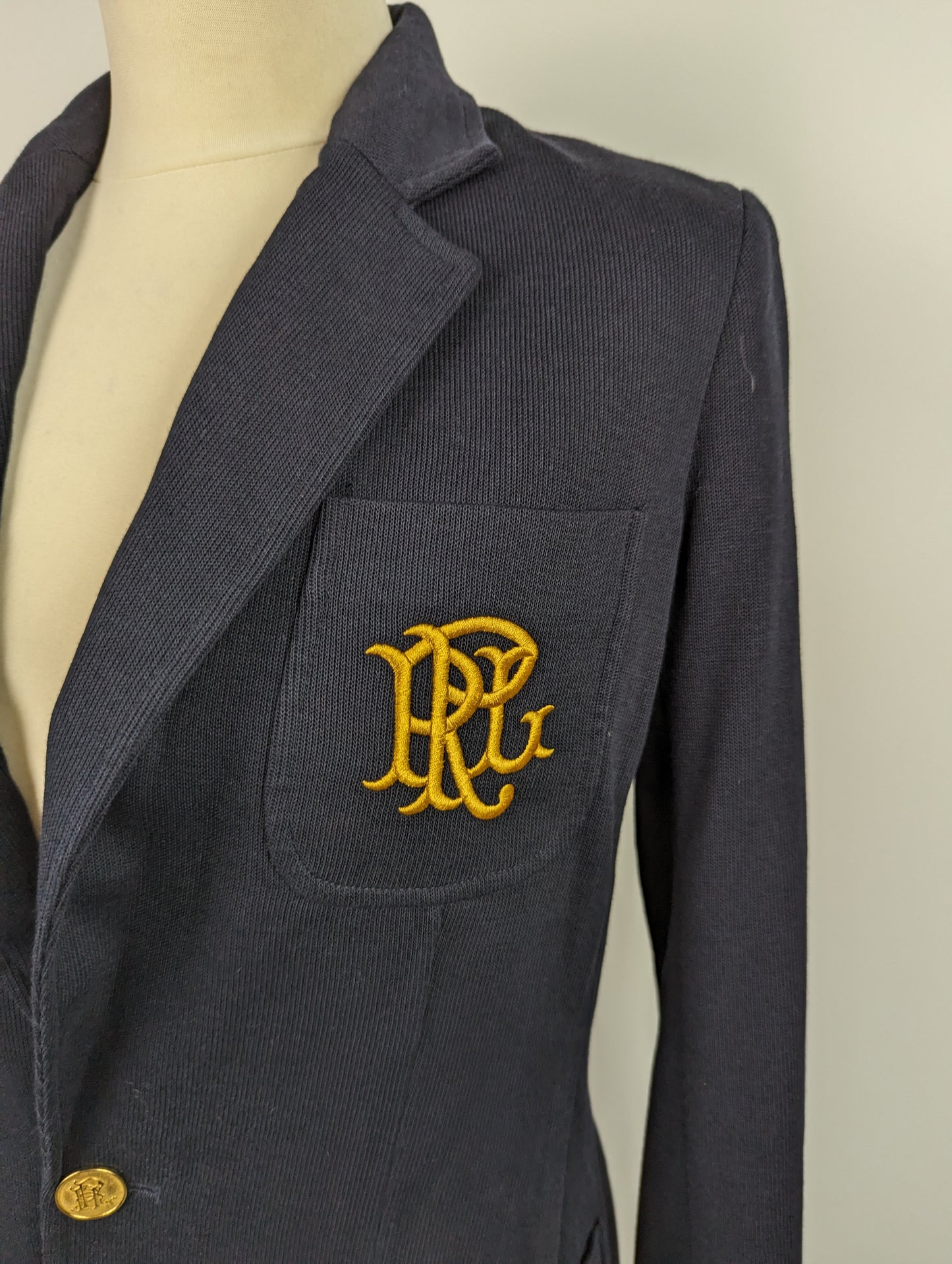 POLO RALPH LAUREN Womens Jacquard Blazer - Navy Blue