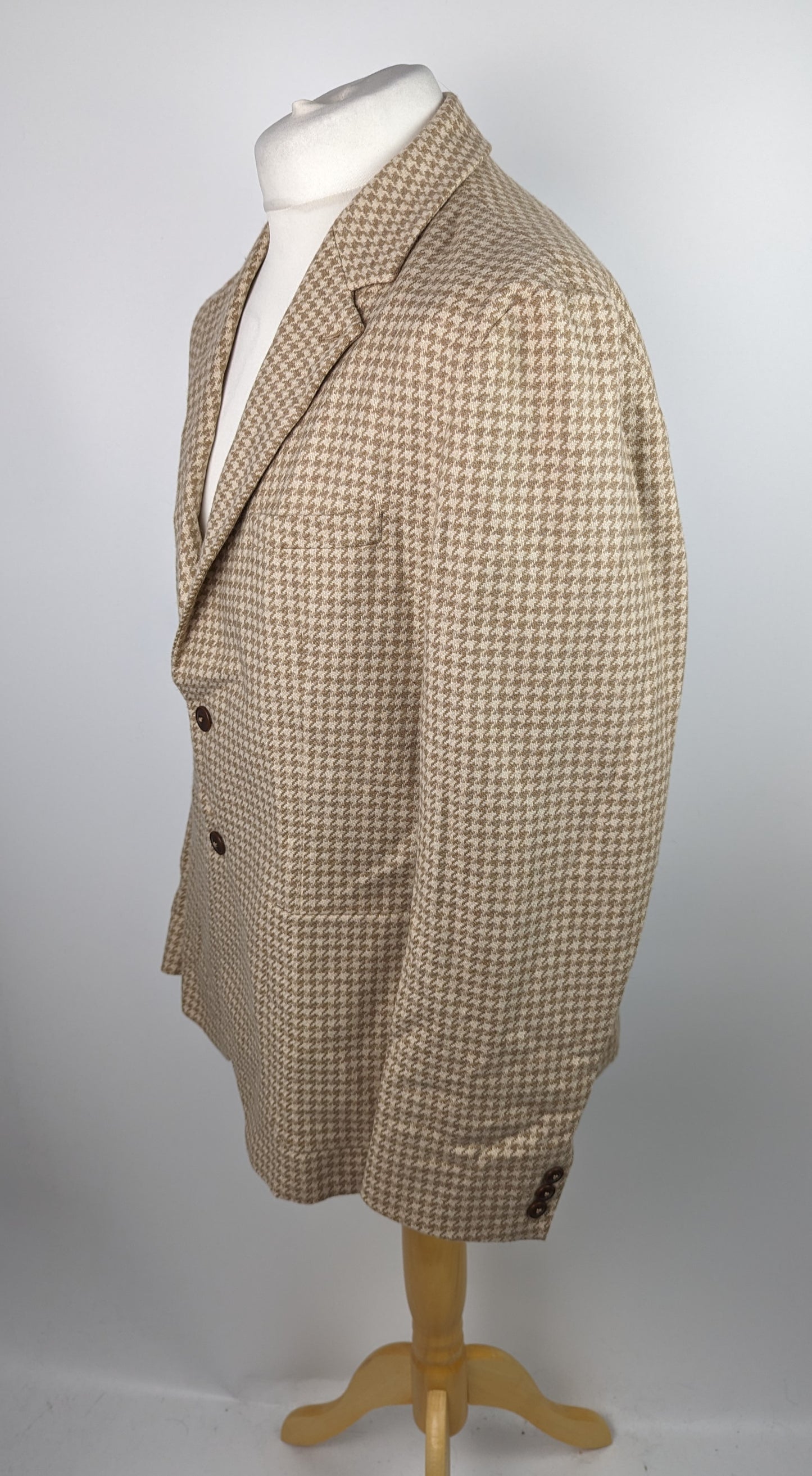 Ted Baker Mens Dogtooth Blazer - Tan Brown