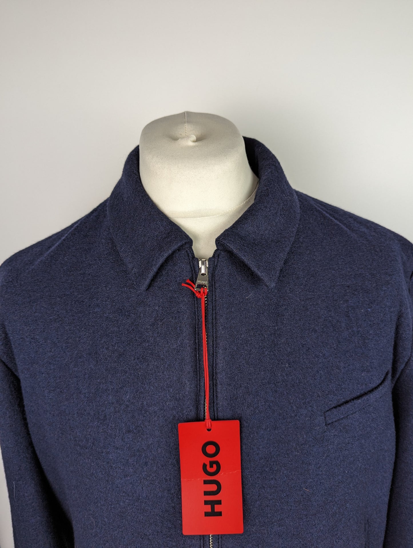 HUGO Mens Hellis 2241 Jacket - Navy Blue