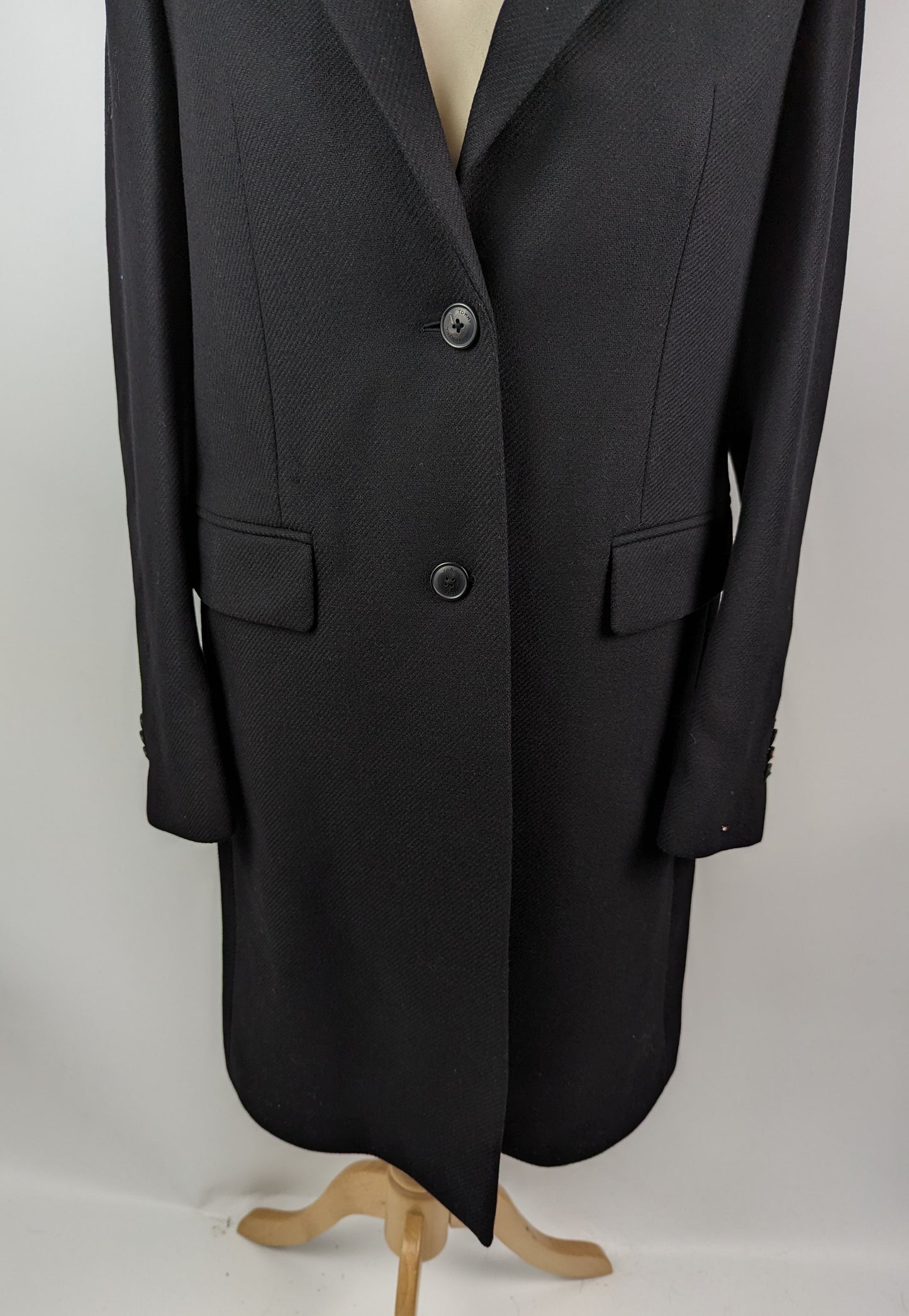 Tommy Hilfiger Women's Essential Wool Blend Overcoat - Black