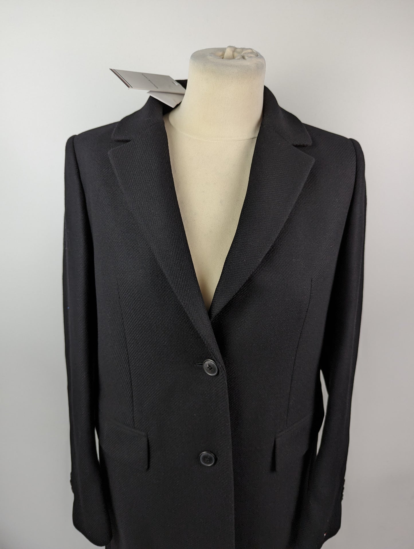 Tommy Hilfiger Women's Essential Wool Blend Overcoat - Black