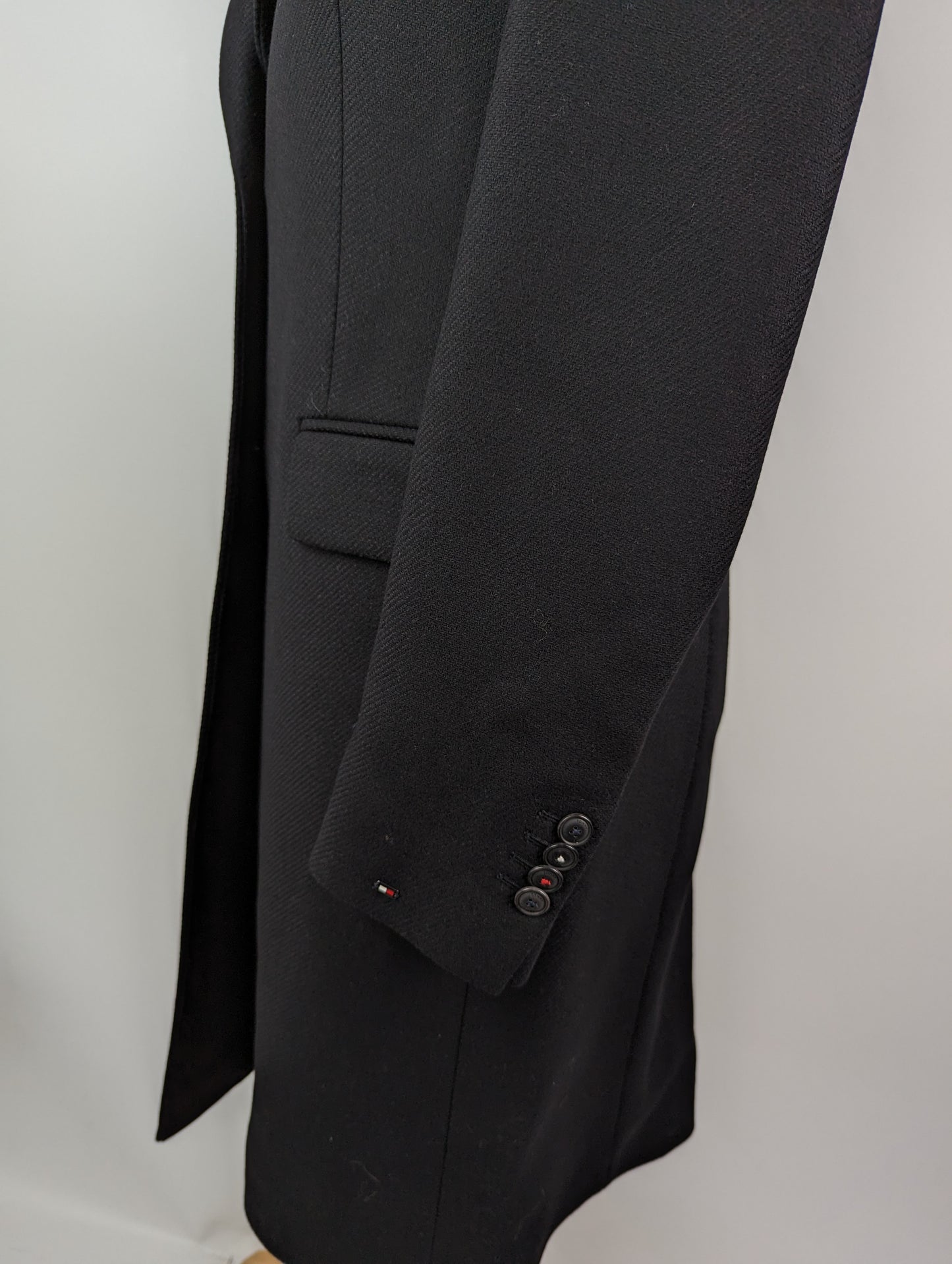 Tommy Hilfiger Women's Essential Wool Blend Overcoat - Black