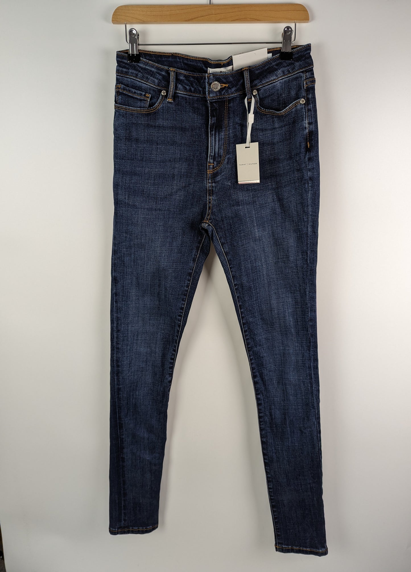 Tommy Hlfiger High Rise Skinny Santana Jeans - Dark Blue