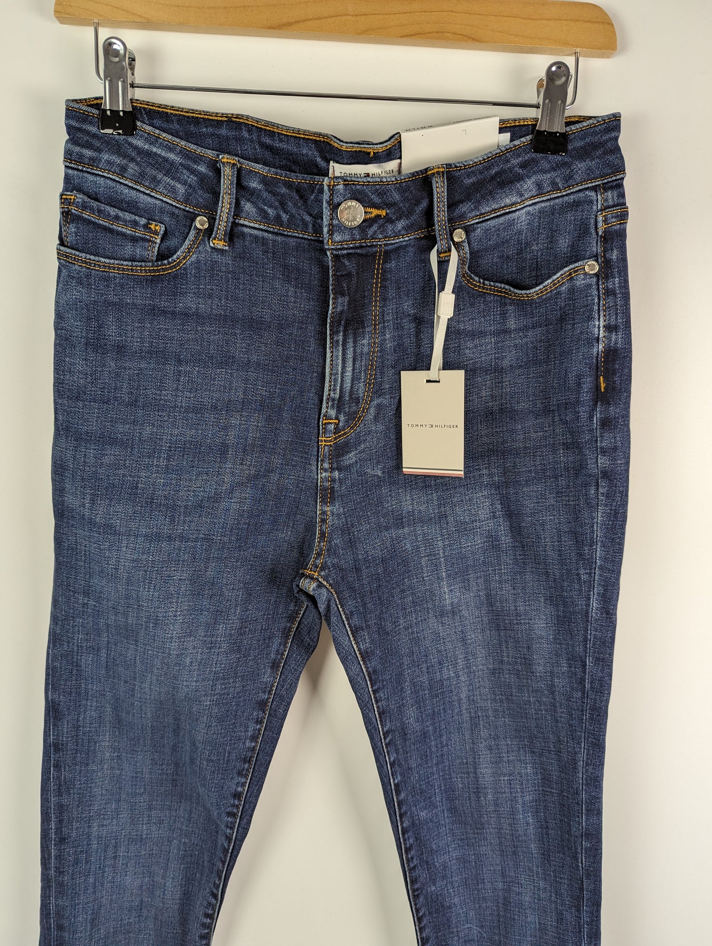 Tommy Hlfiger High Rise Skinny Santana Jeans - Dark Blue