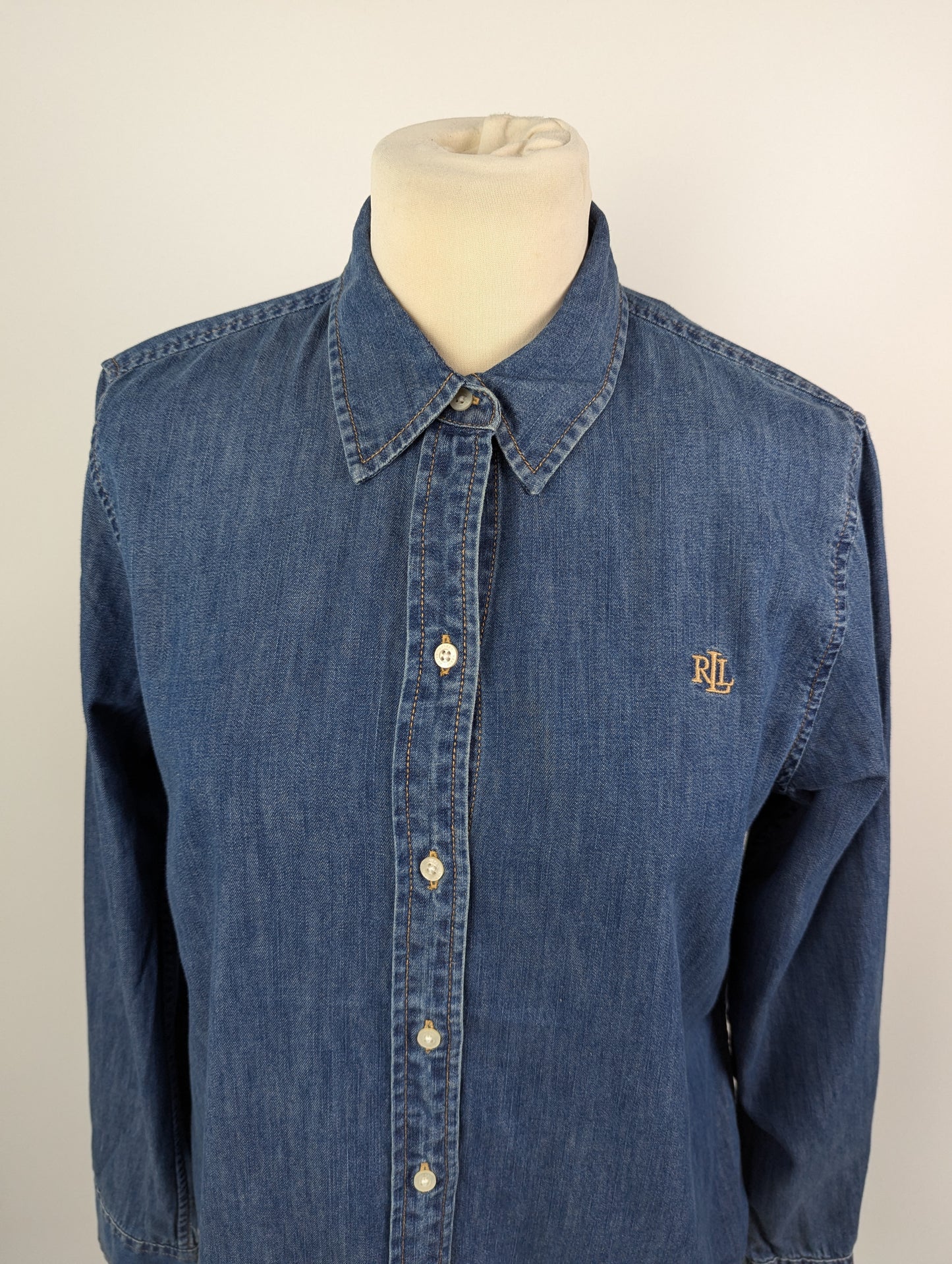 Lauren Ralph Lauren Charlotte Denim Shirt - Blue