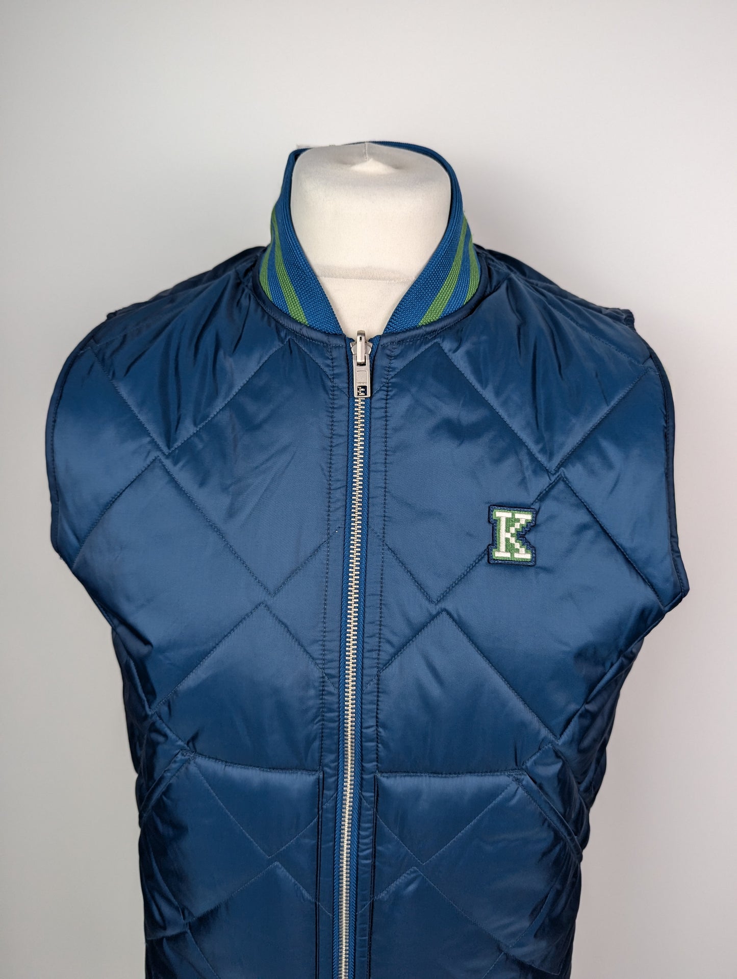Kenzo Mens Mini K Harrington Jacket - Blue / green