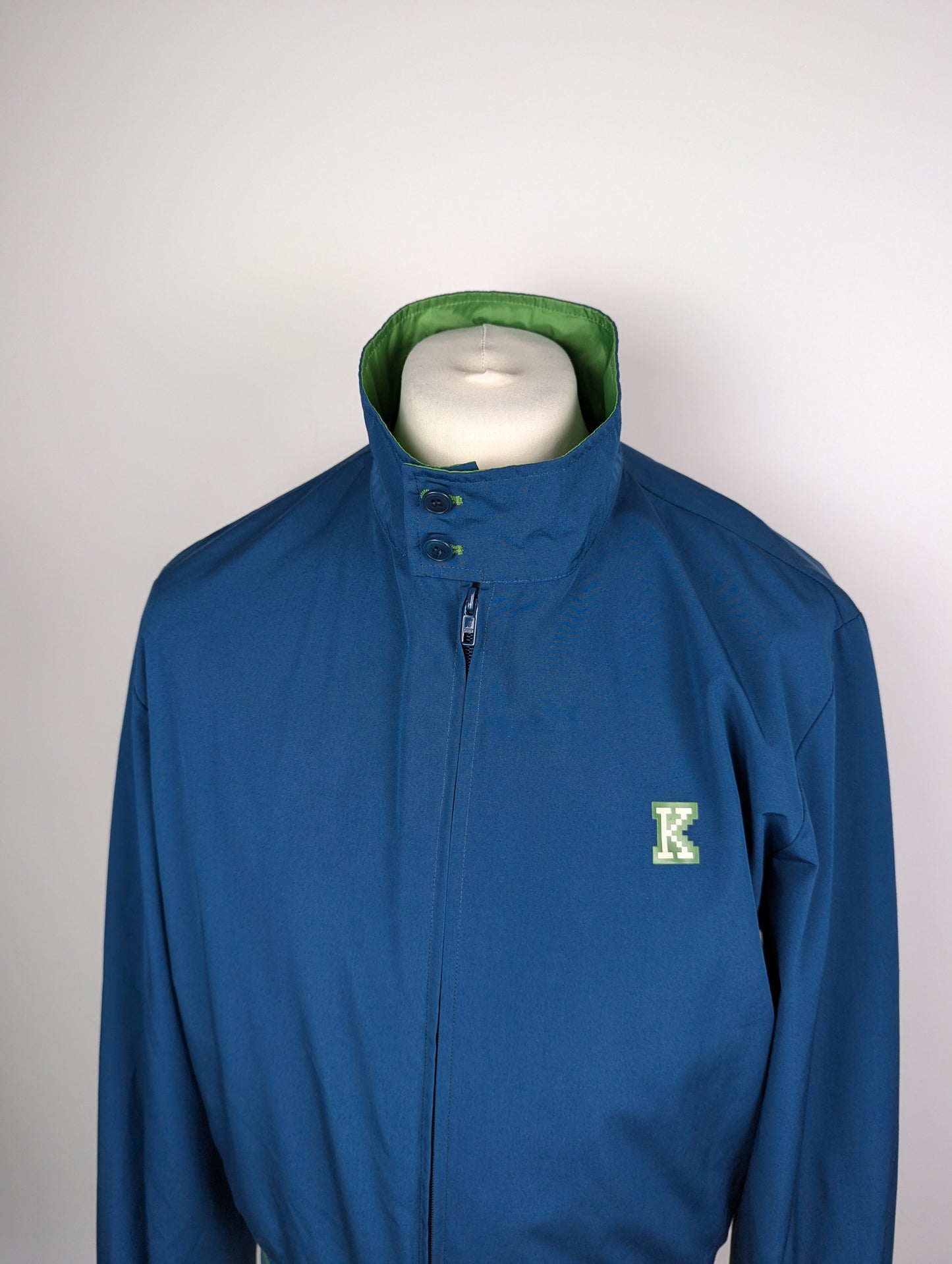 Kenzo Mens Mini K Harrington Jacket - Blue / green
