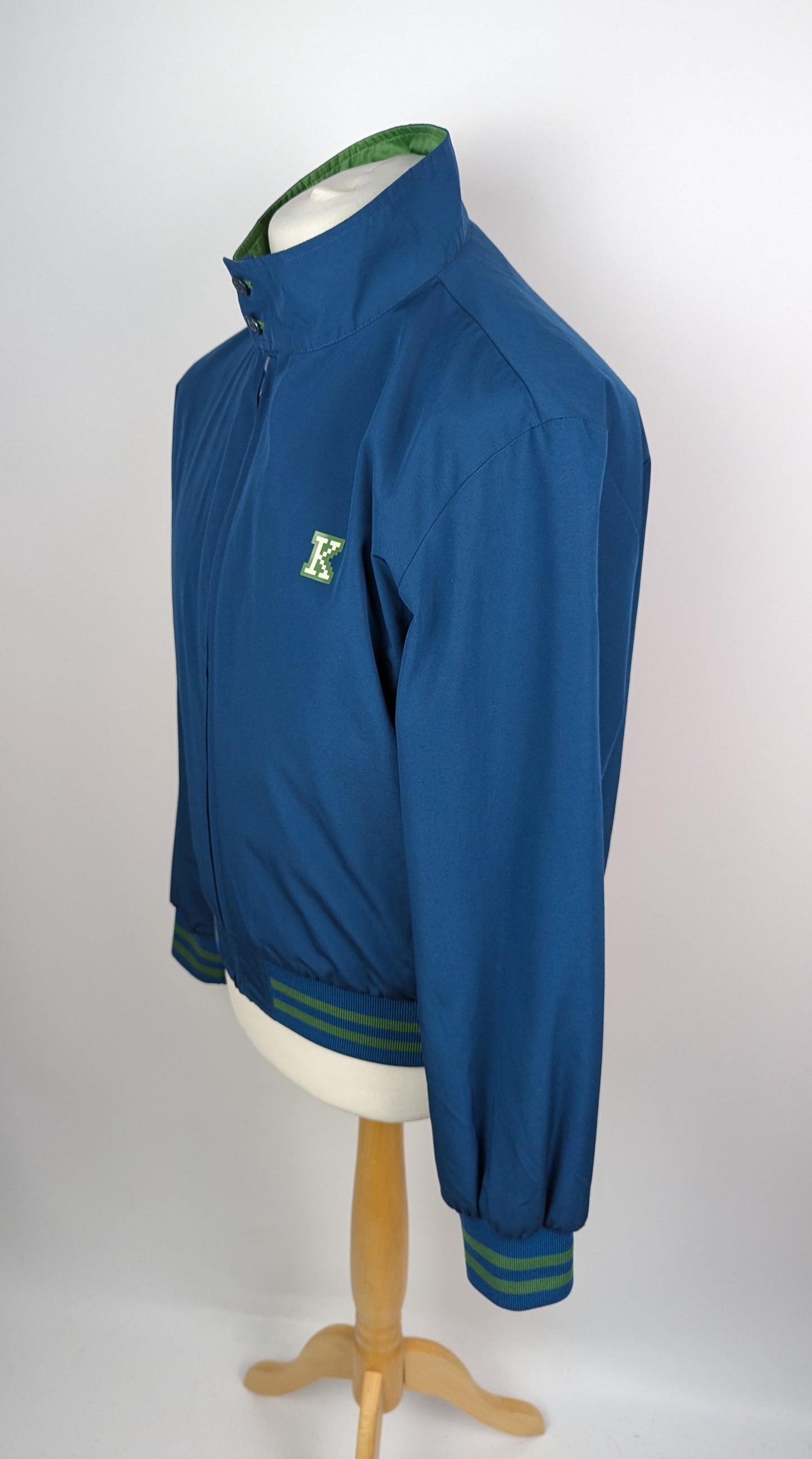 Kenzo Mens Mini K Harrington Jacket - Blue / green
