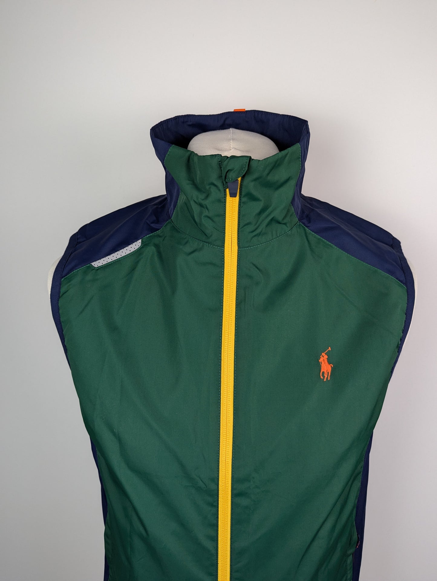 POLO RALPH LAUREN Mens Vital Zip-up Vest - Green / Blue