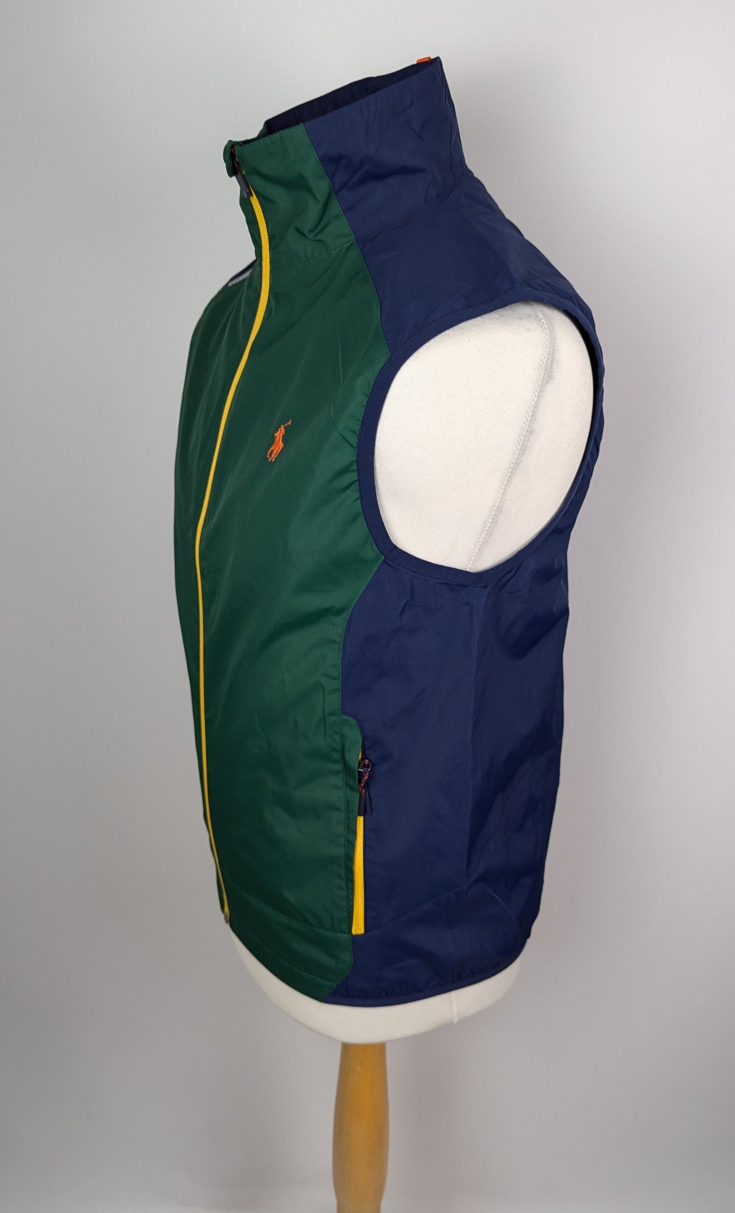 POLO RALPH LAUREN Mens Vital Zip-up Vest - Green / Blue