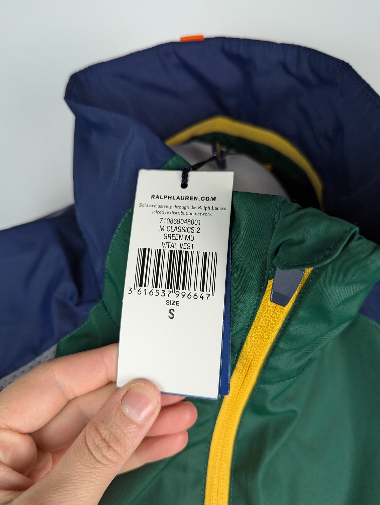 POLO RALPH LAUREN Mens Vital Zip-up Vest - Green / Blue