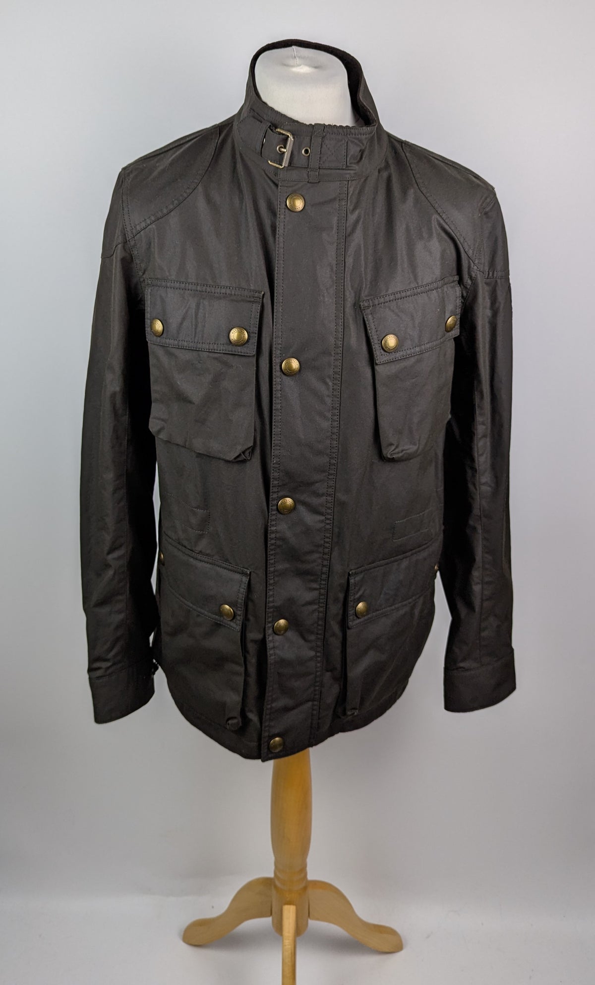BELSTAFF Fieldmaster Waxed Jacket Mens - In Faded Olvie