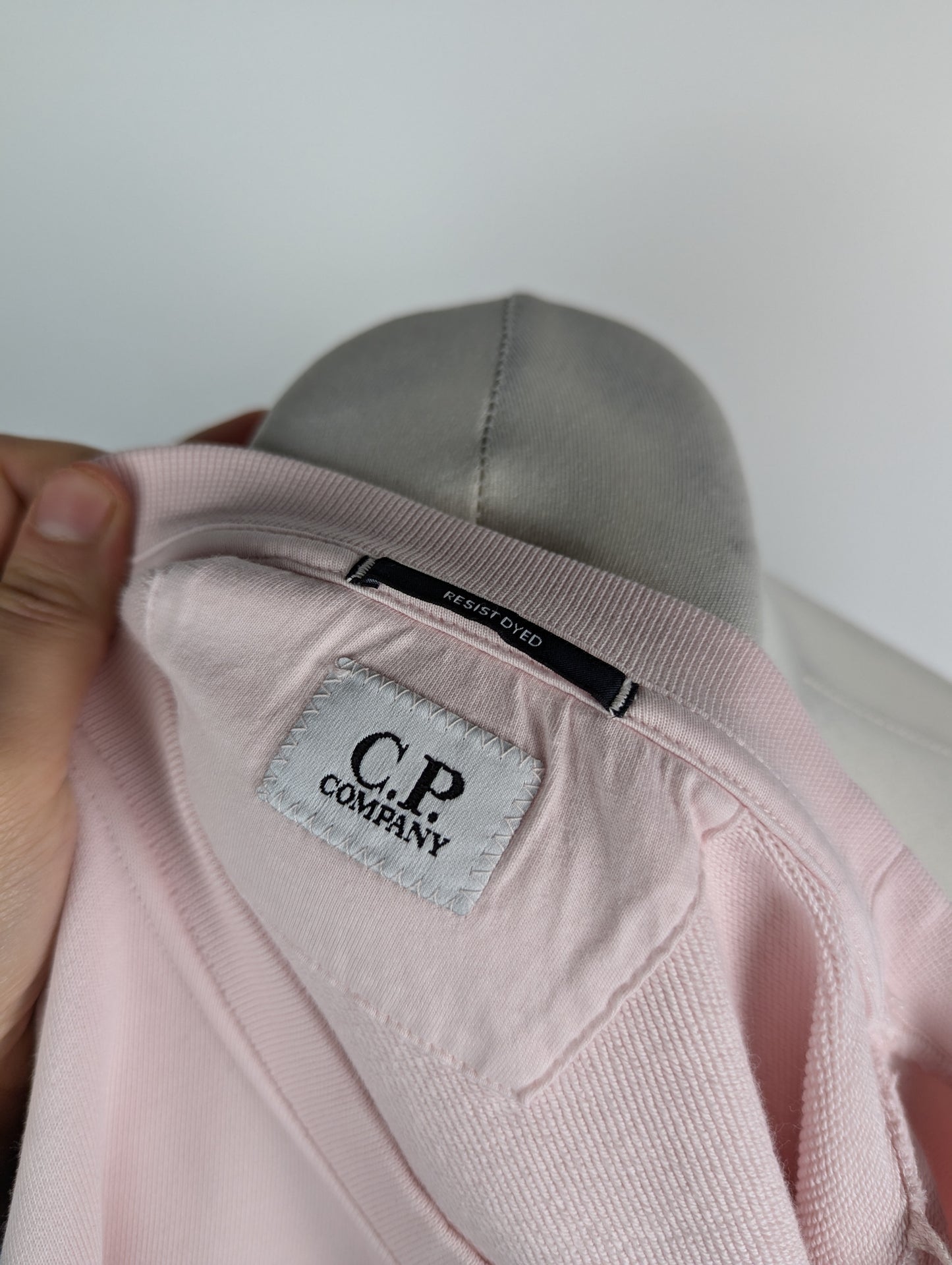 CP Company Mens Resist Dyed Sweatshirts Crew Neck -  Heavenly Pink