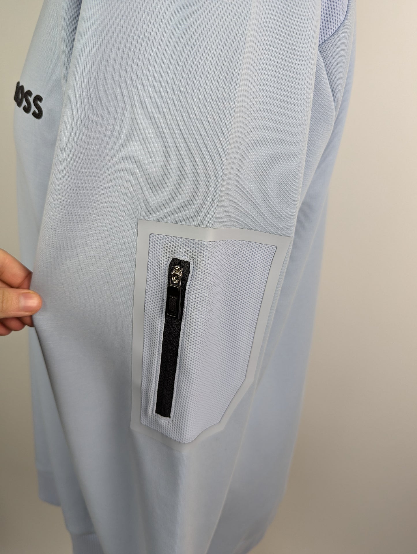 Boss Sweat 1 Mens 1/2 Zip Sweatshirt  - Blue