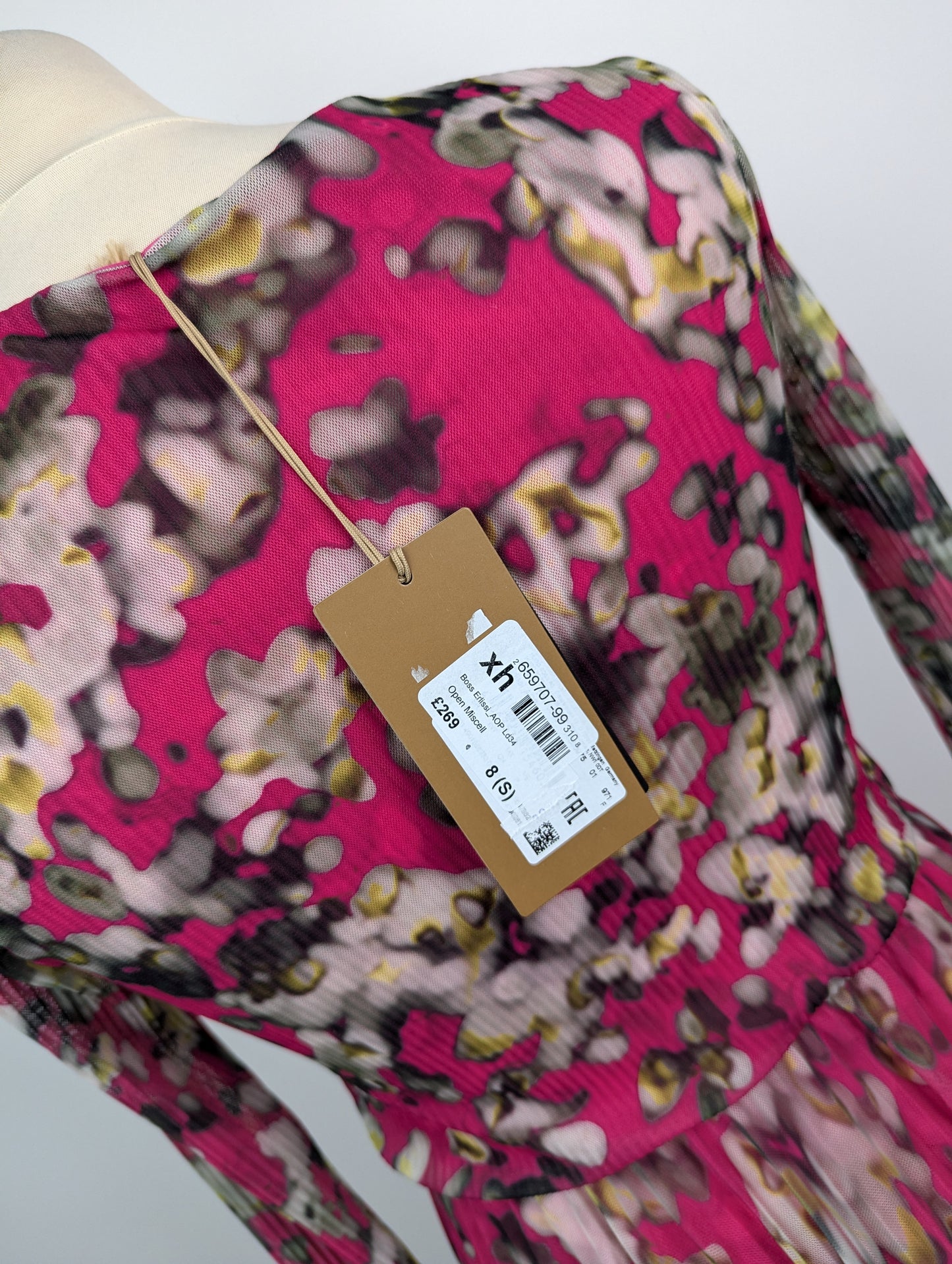 Boss Erlissi All Over Print Dress - Pink Multi