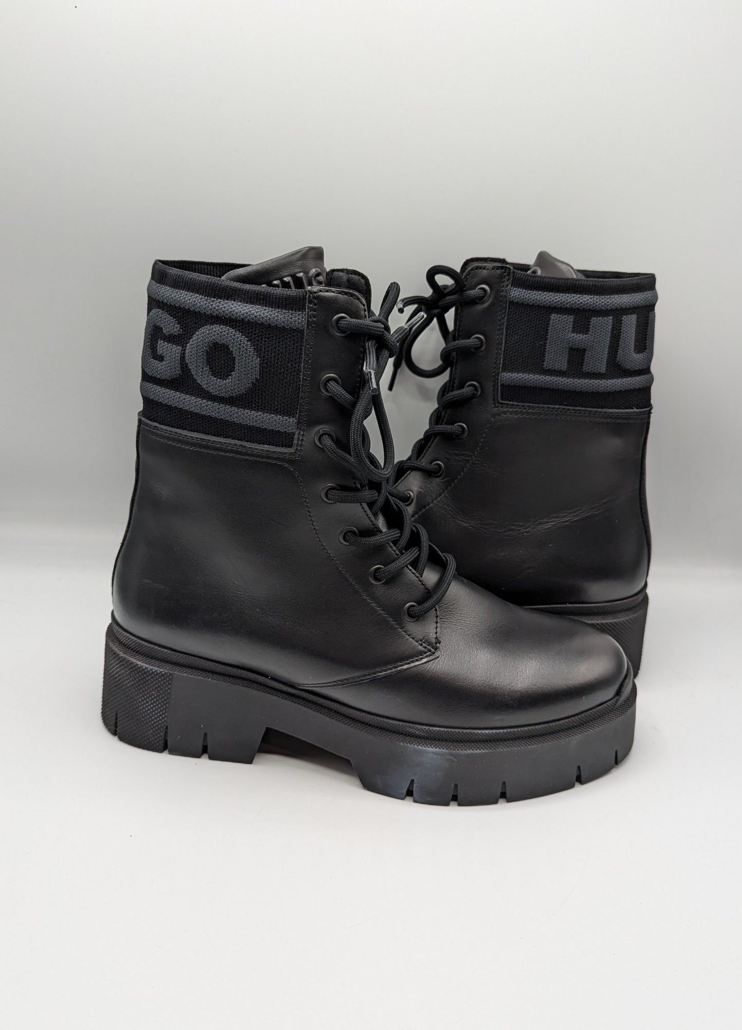 Hugo Kris Lace Up Boots Womens - Black