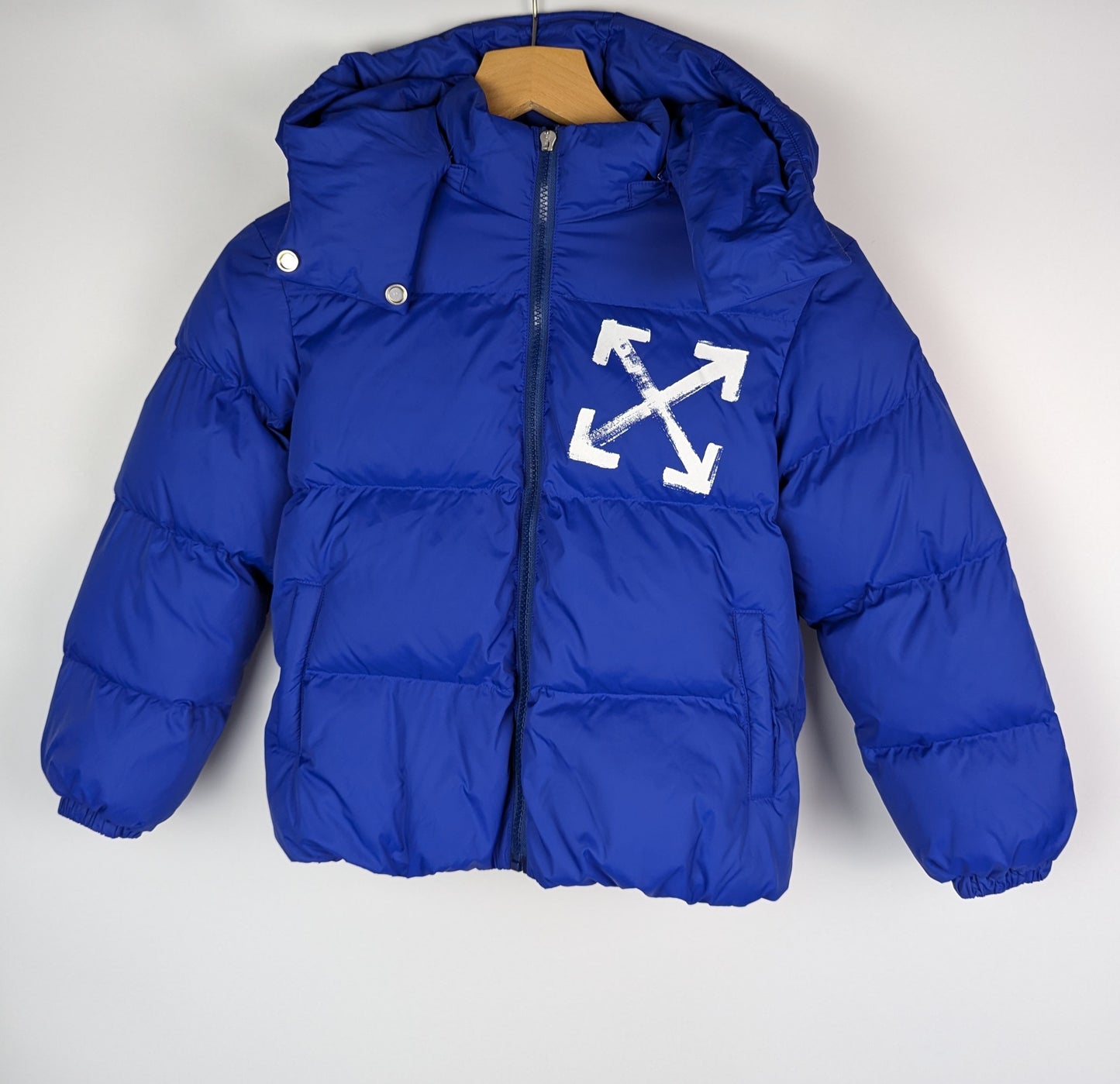 OFF WHITE Off Script Puffer Jacket Junior - Blue