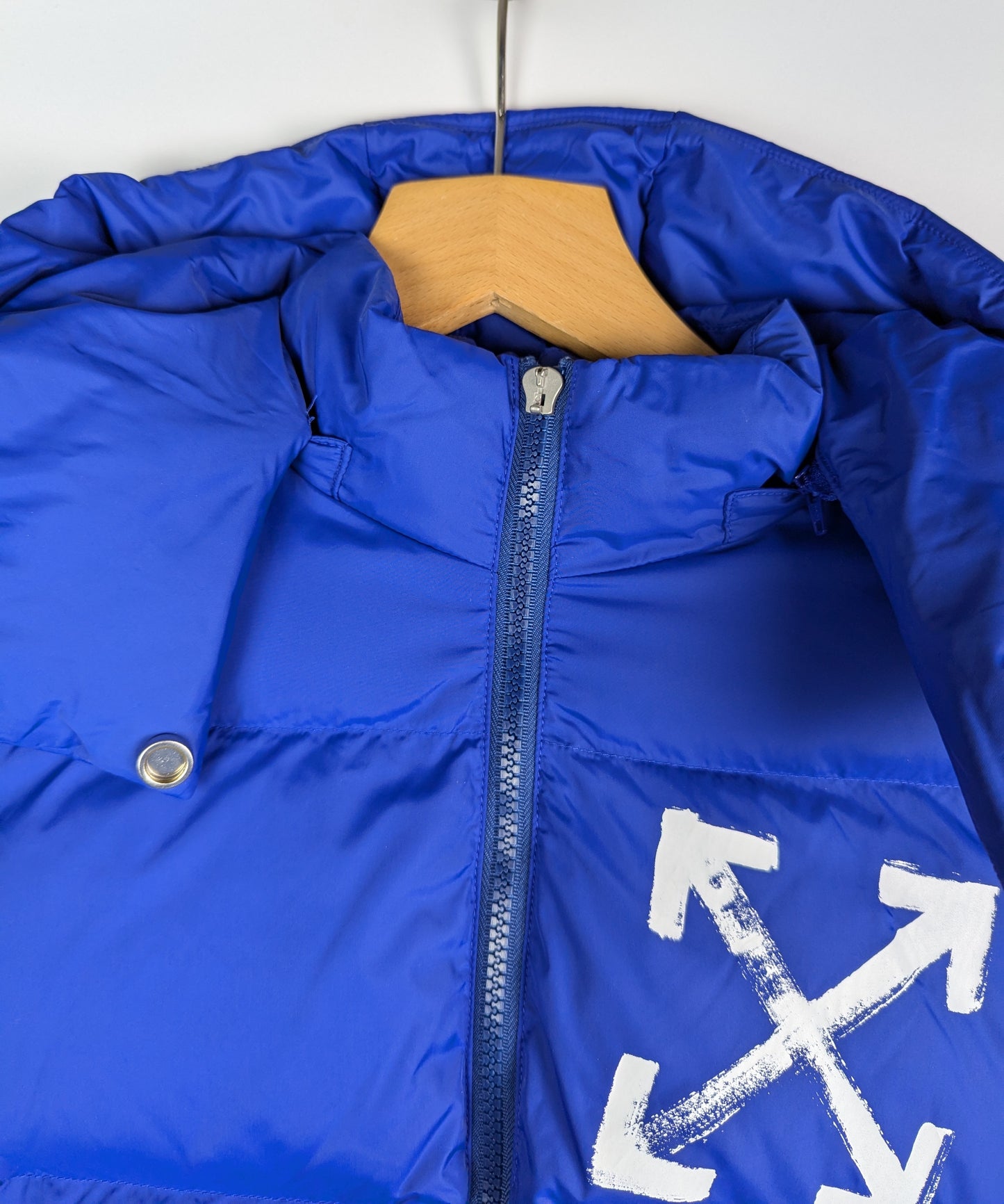 OFF WHITE Off Script Puffer Jacket Junior - Blue