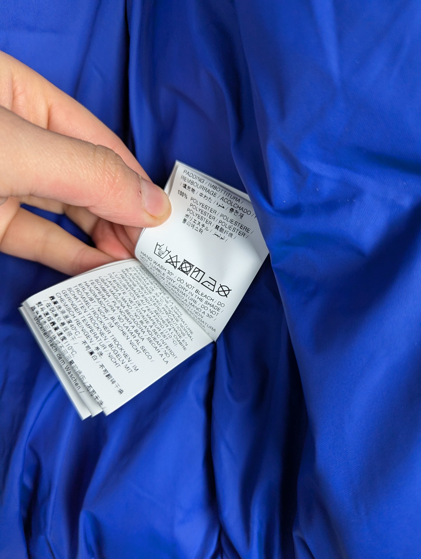 OFF WHITE Off Script Puffer Jacket Junior - Blue