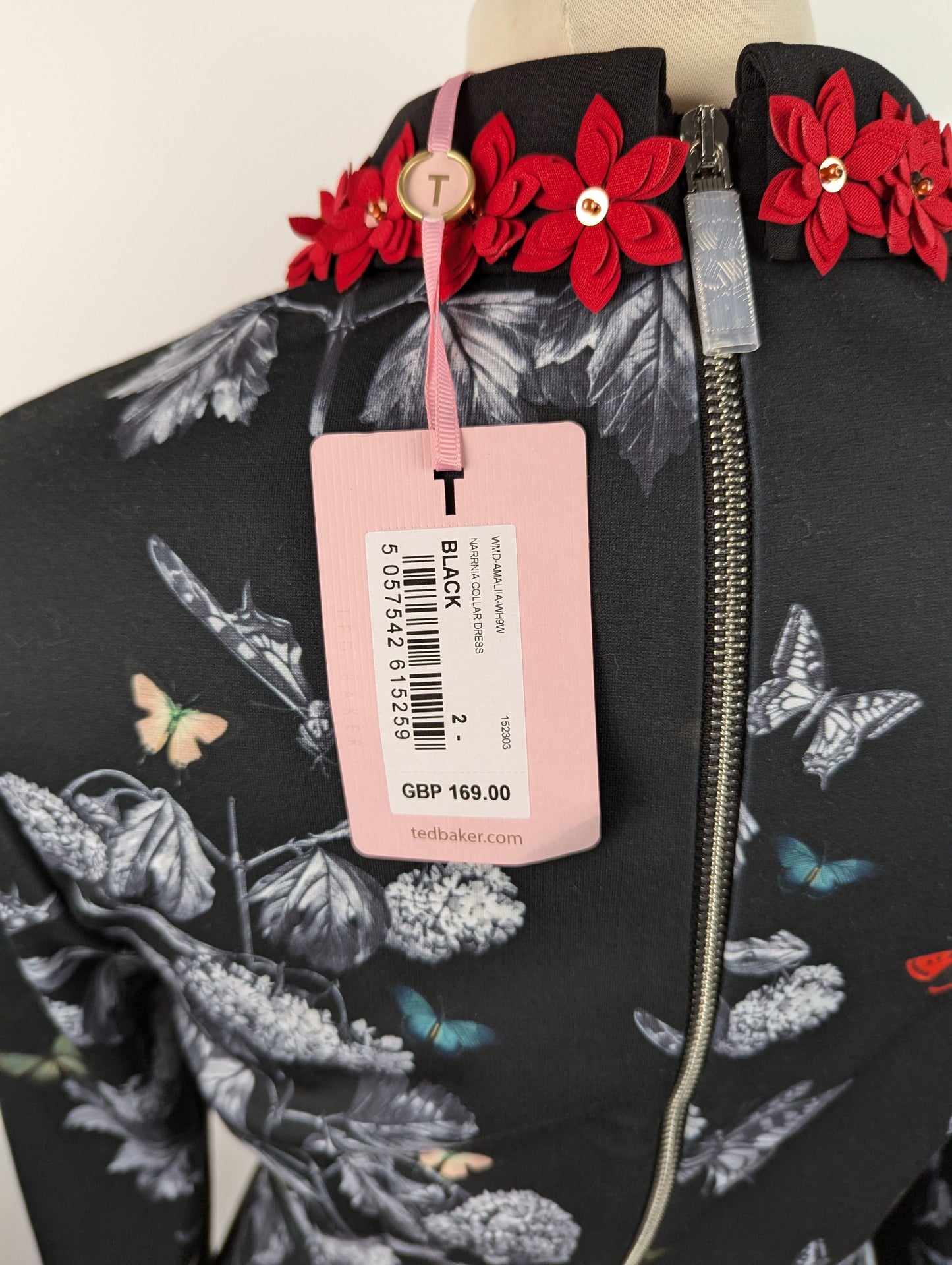 Ted Baker Amaliia Narnia Collar Carnatic Dress - Black