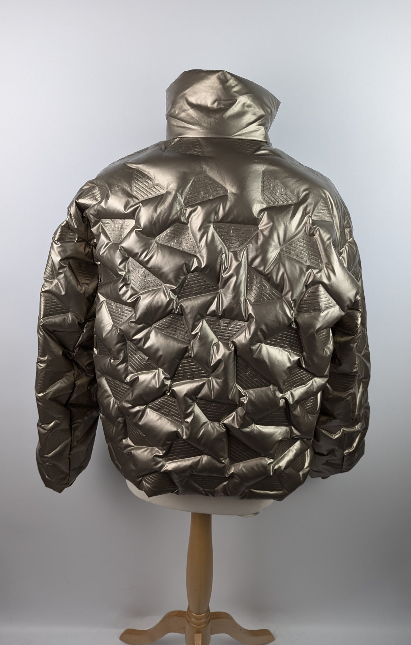 Emporio Armani Debossed Padded Down jacket - Gold
