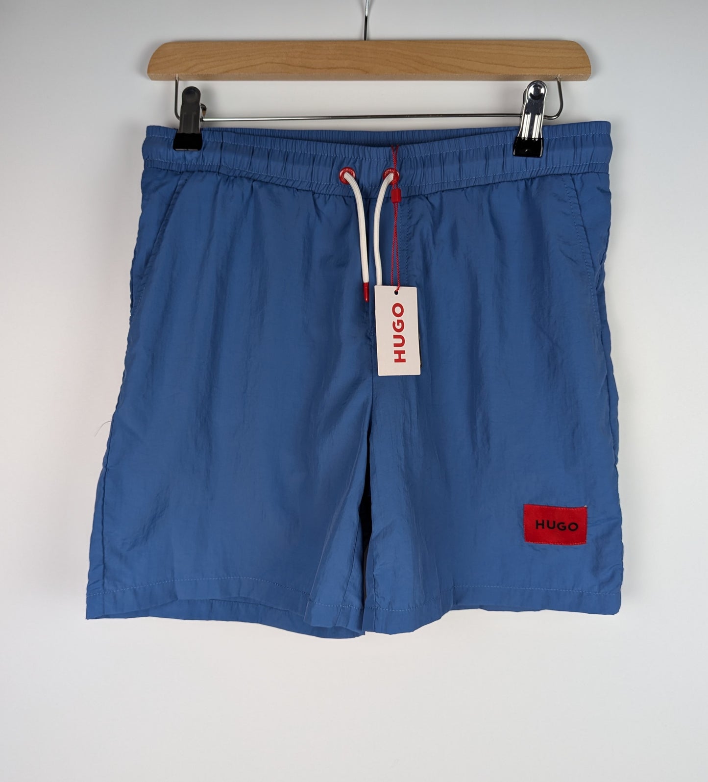 HUGO Boys Logo Swim Shorts - Blue