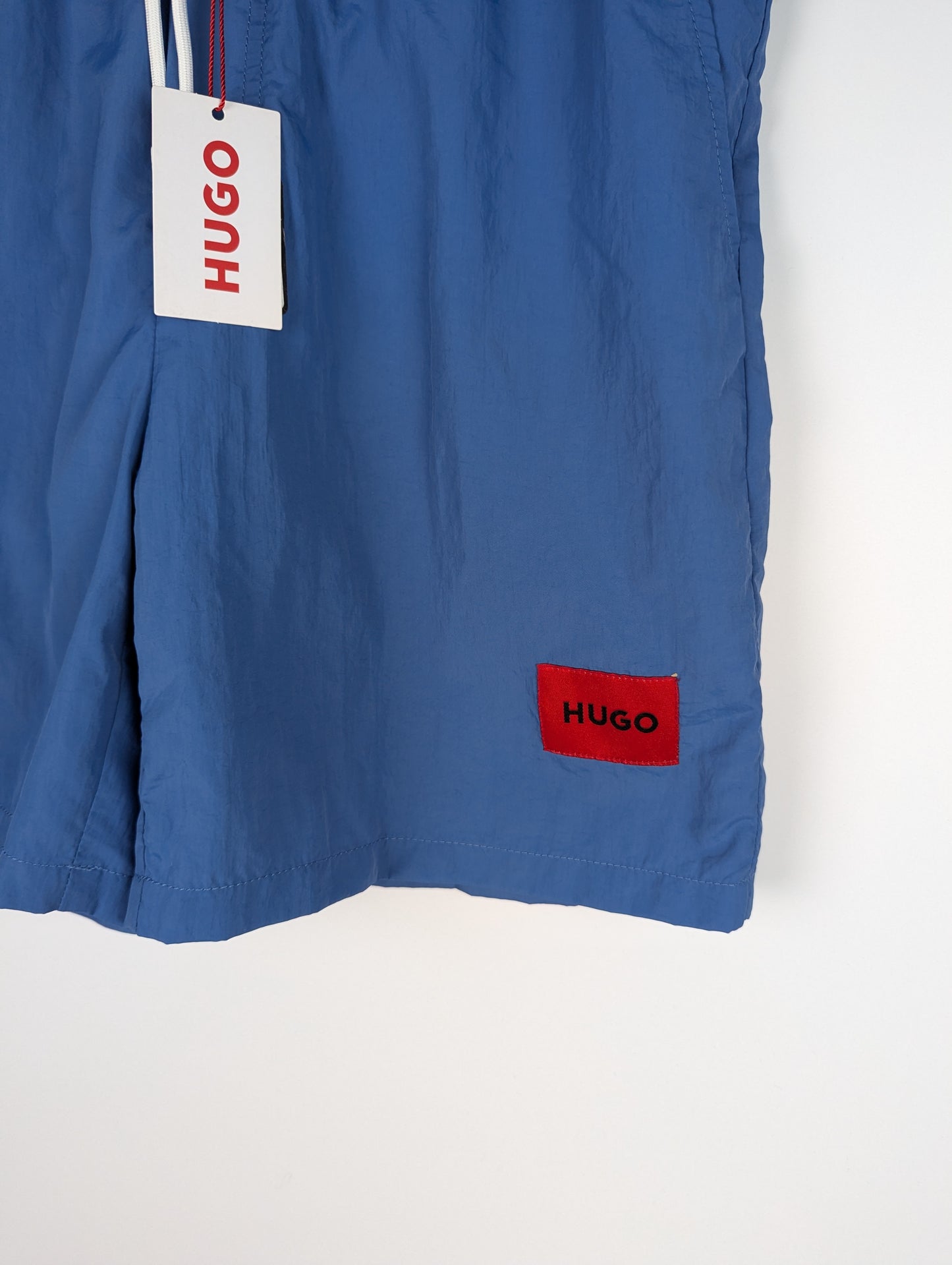 HUGO Boys Logo Swim Shorts - Blue