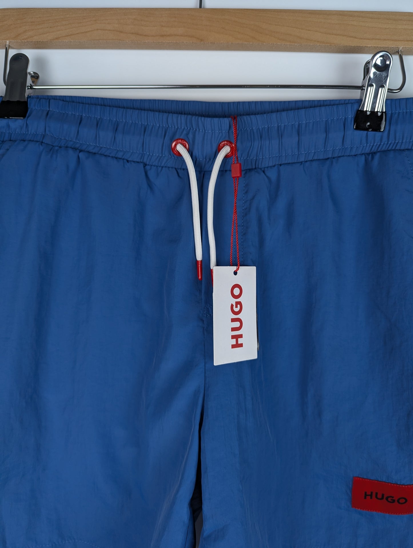 HUGO Boys Logo Swim Shorts - Blue
