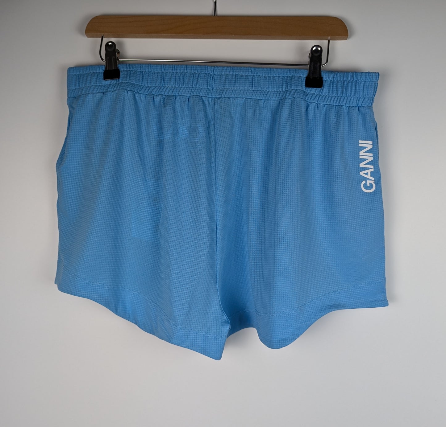 GANNI Womens Active Mesh Shorts - Ethereal Blue
