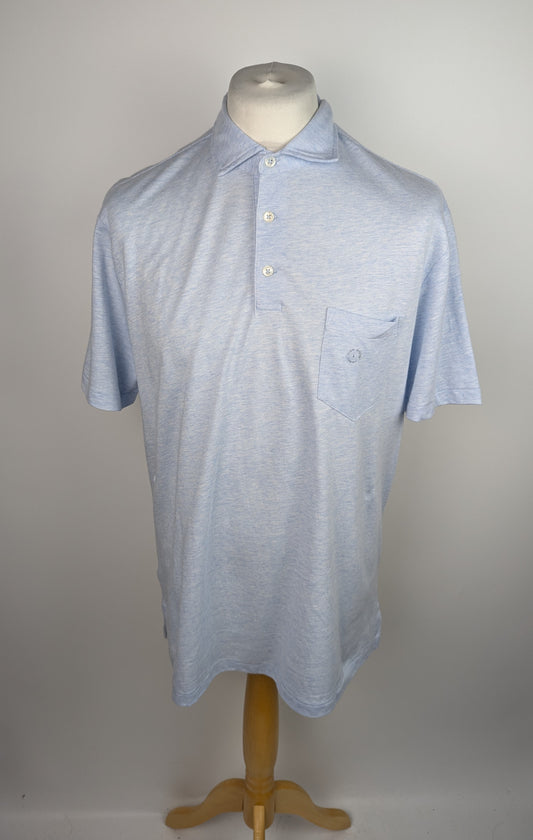 Polo Ralph Lauren Polo Cotton Linen Polo Shirt - Blue