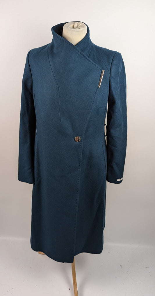 Ted Baker Womens Rose Wool Jacket -Teal Blue