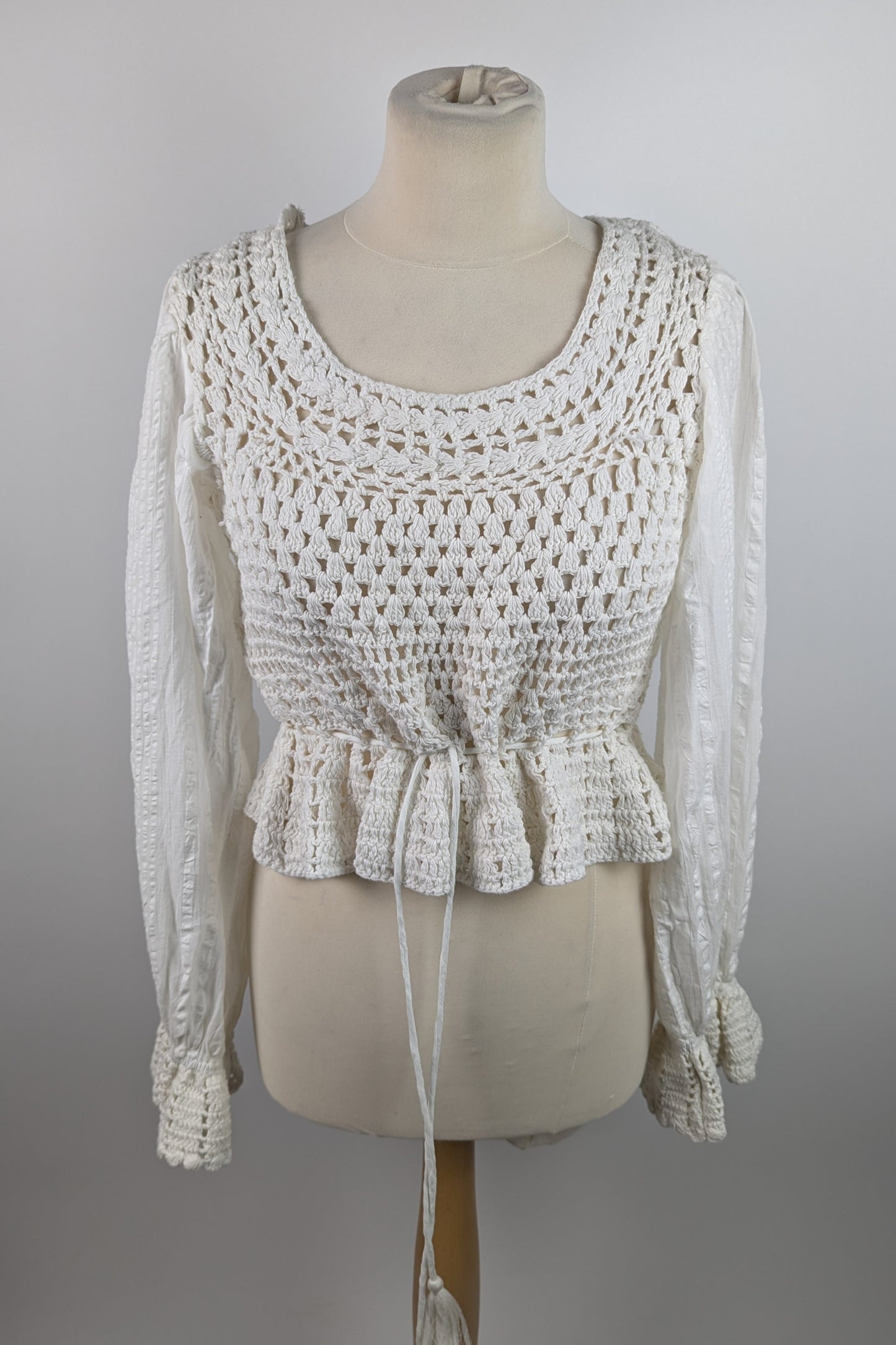Free People Megan Crochet Top - White / Ivory
