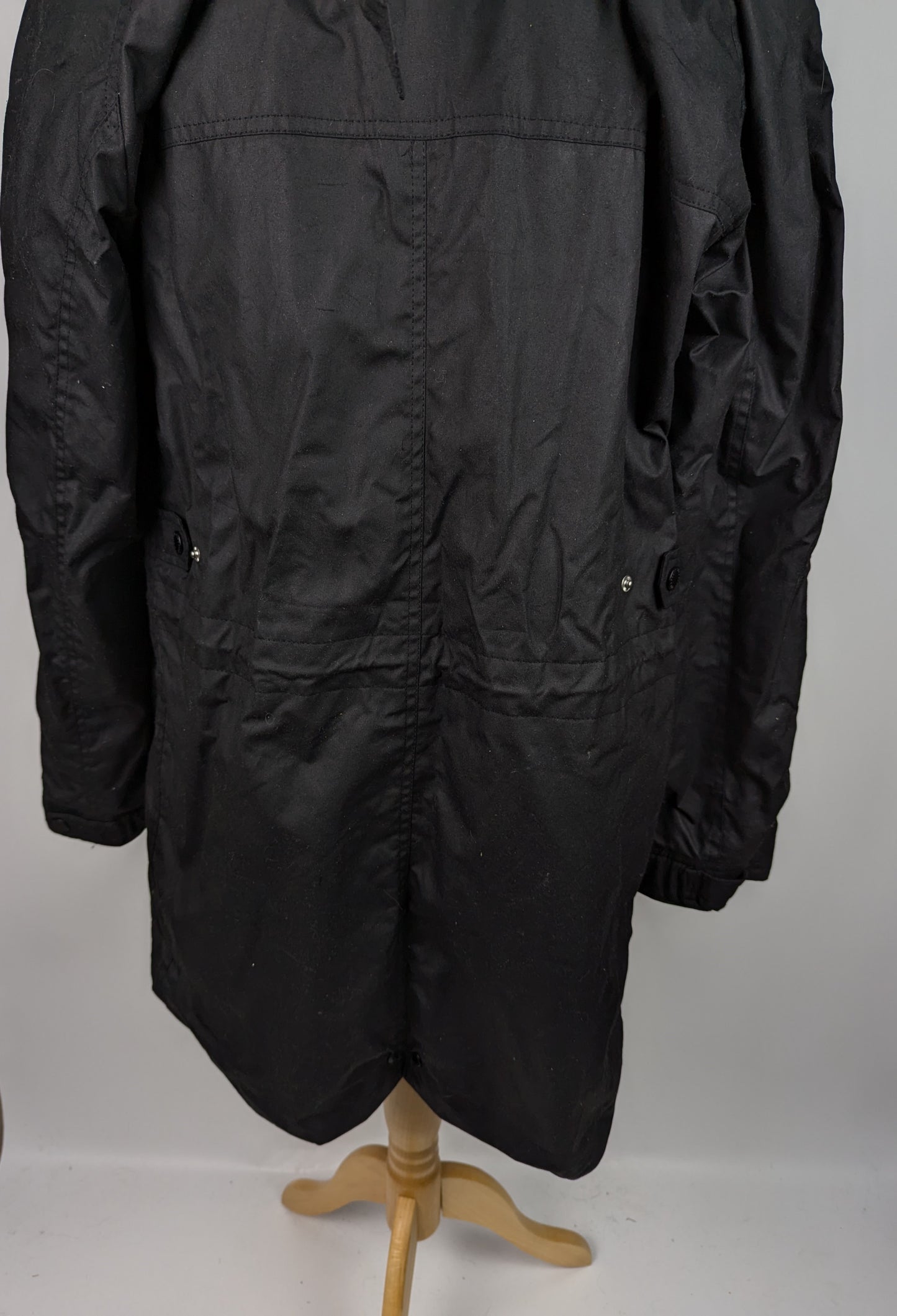 Lyle and Scott Hooded Waxed Jacket - Jet Black
