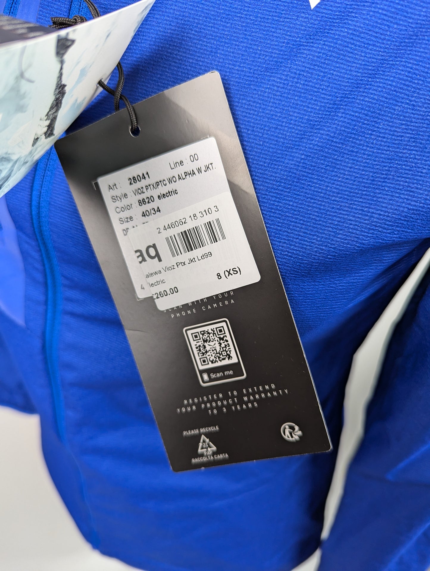 Salewa Vioz Powertex Polartec Alpha Wool Jacket Women - Blue